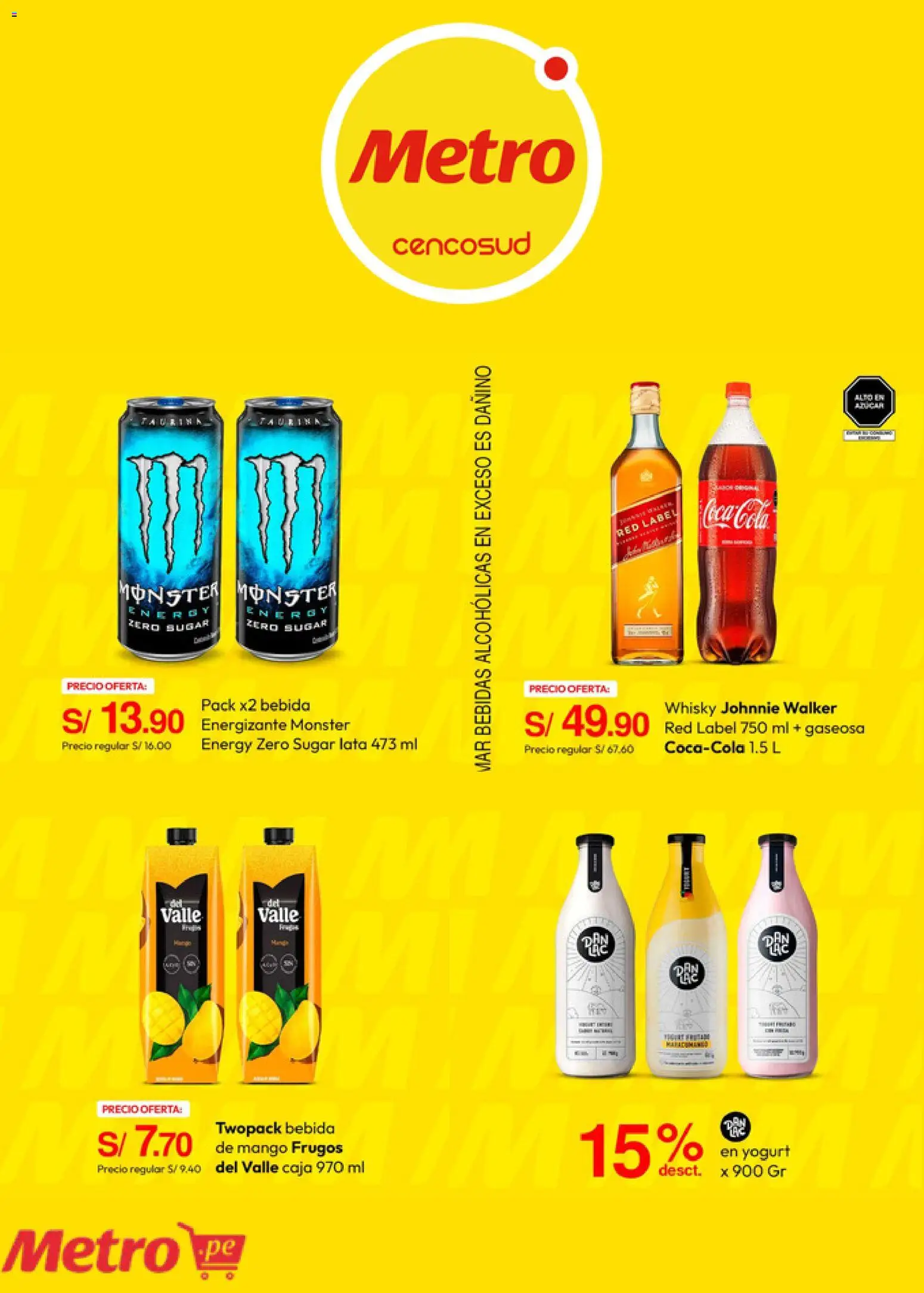Catálogo Metro válido desde 22/06/2026 | Página: 3 | Productos: Caja, Yogurt, Whisky