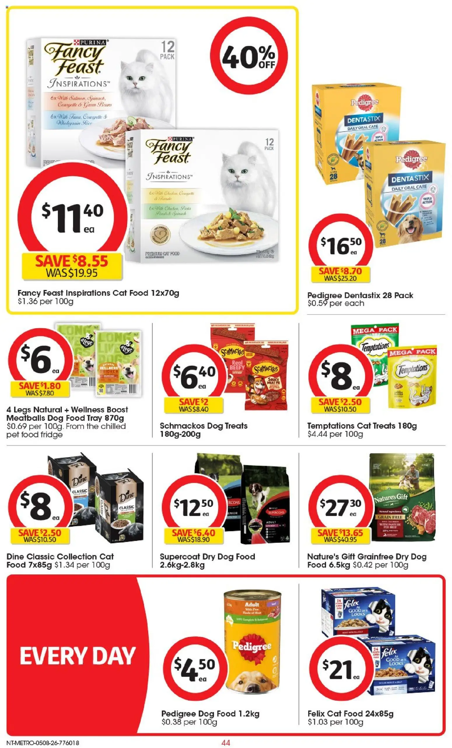Coles catalogue - valid from 05/08/2026 | Page: 44 | Products: Chicken, Beef, Dog food, Fridge