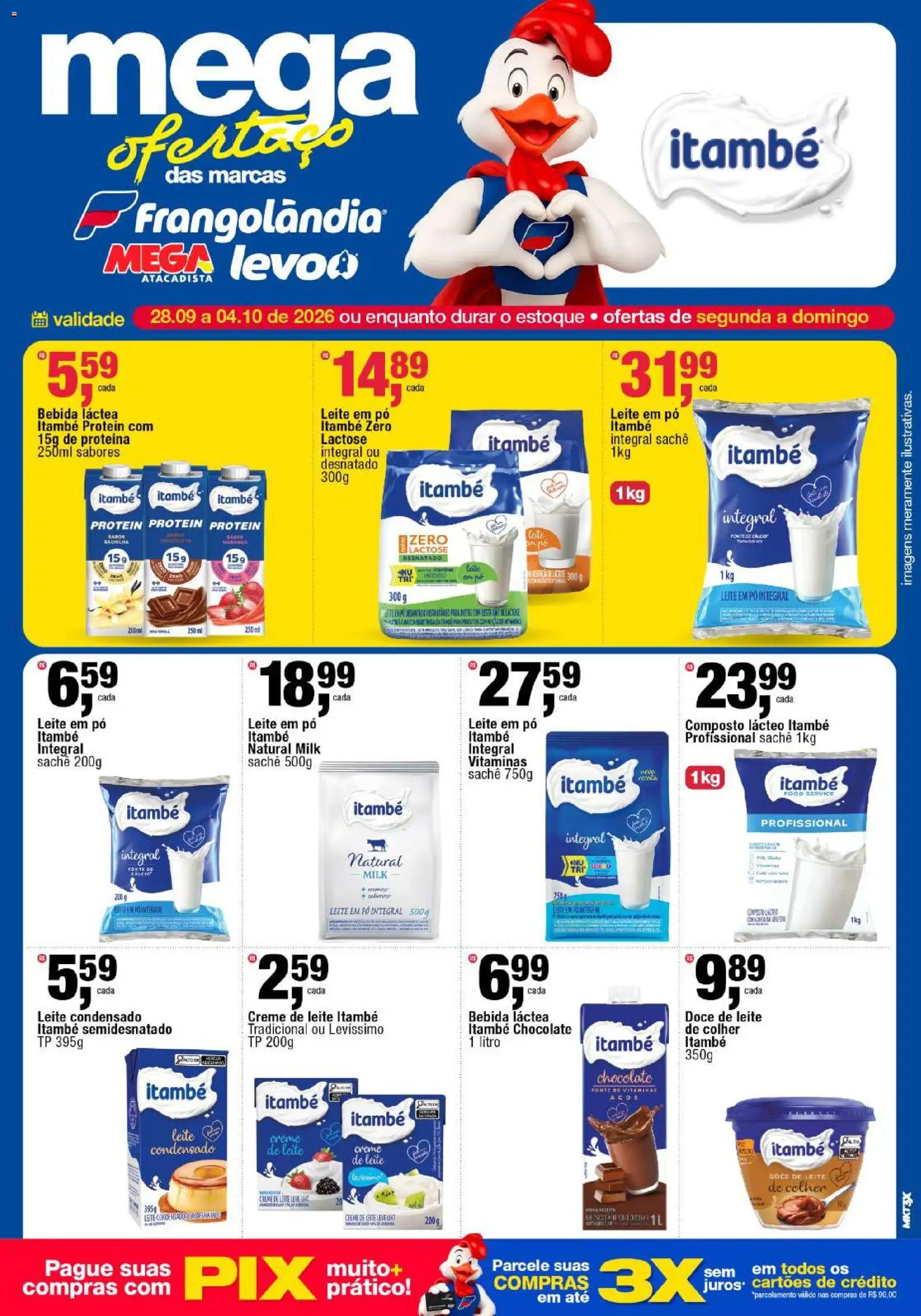 Frangolândia Folheto - válido de 28/09/2026 | Página: 2 | Produtos: Cálcio, Bebida, Proteína, Leite condensado