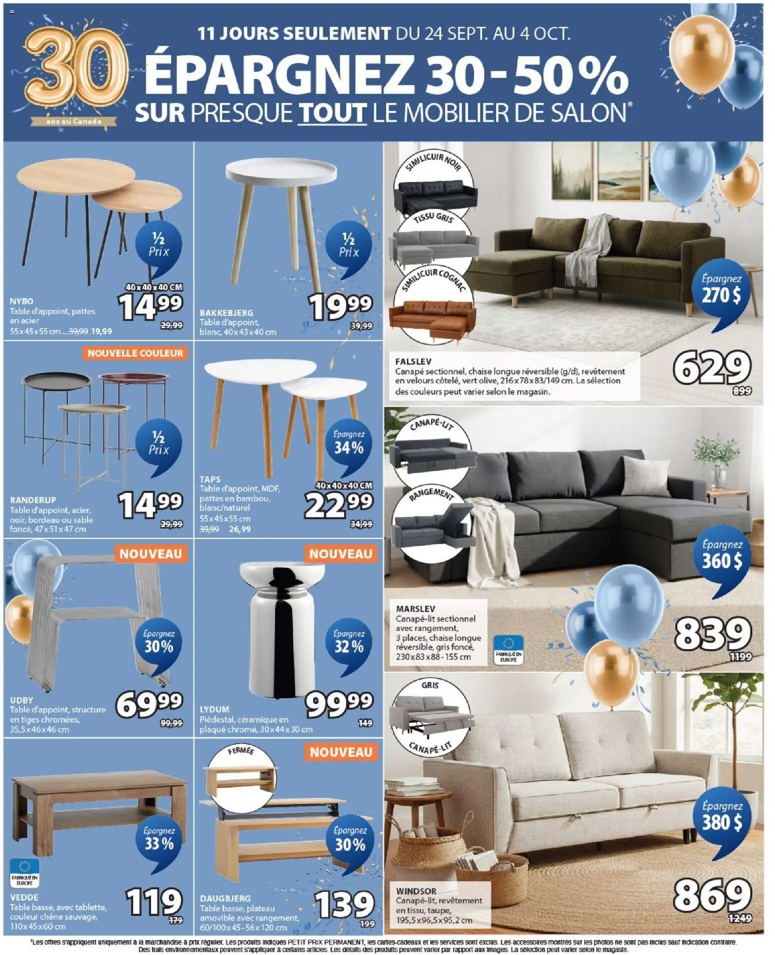 JYSK flyer valid from Sep 24, 2026 | Page: 5 | Products: Cognac, Table