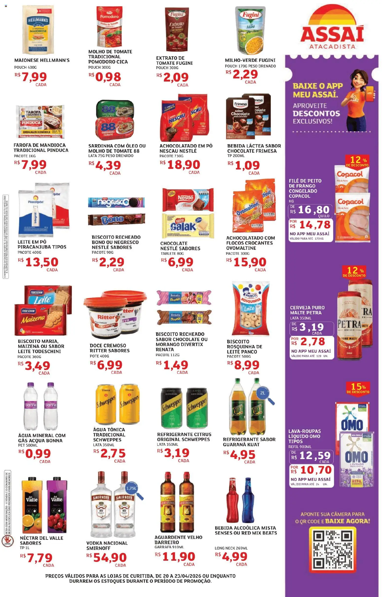 Assaí Atacadista Folheto - válido de 20.04.2026 | Página: 3 | Produtos: Chocolate, Bebida, Maionese, Farofa