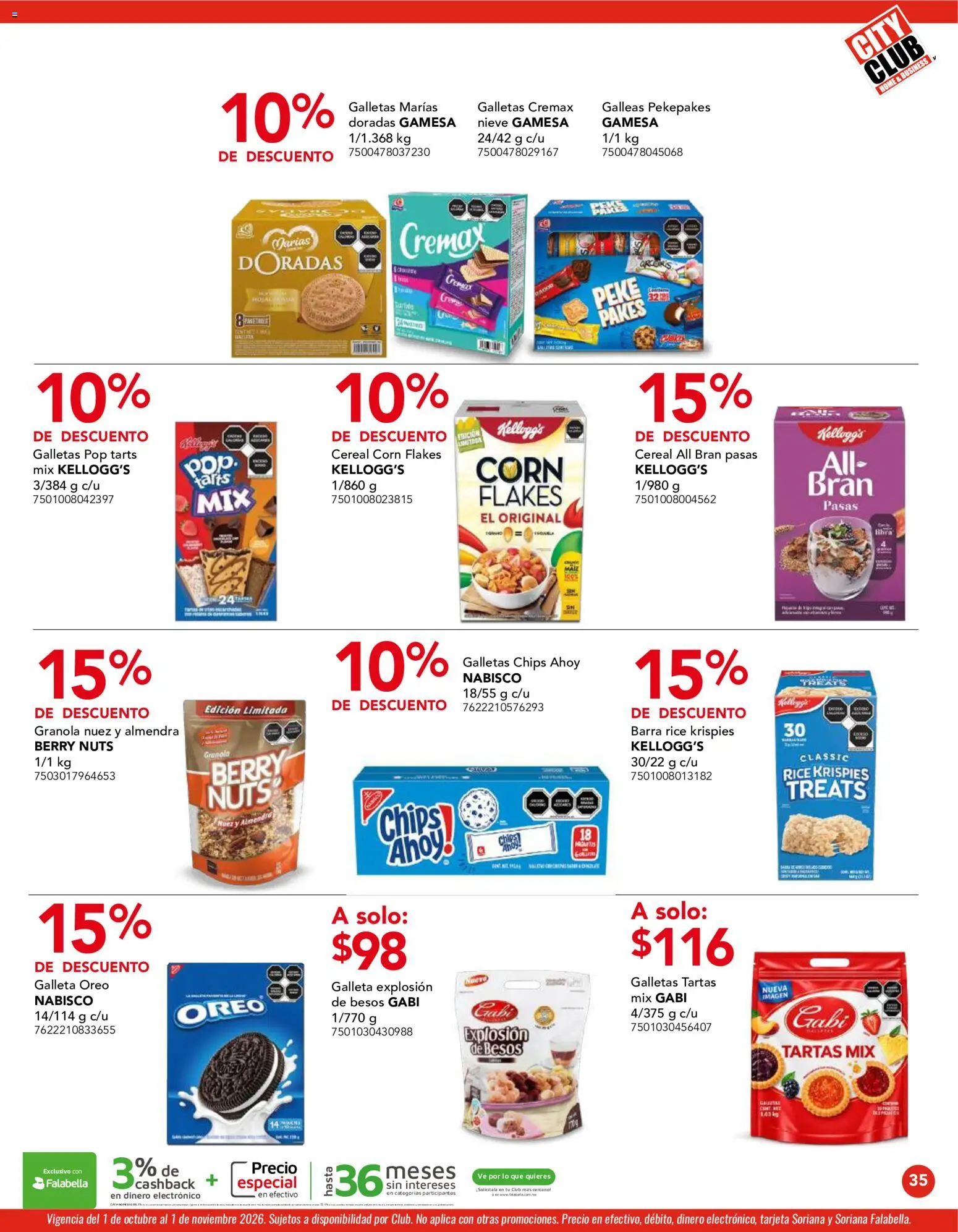 Nuevas ofertas de City Club válidas en toda la República Mexicana desde el 01/10/2026. ¡Encuentra las mejores ofertas en City Club catálogo! | Página: 35
