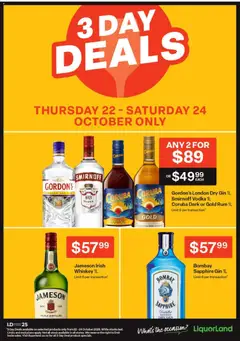 Liquorland 3 Day Deals preview  - valid from 22 Oct 2026