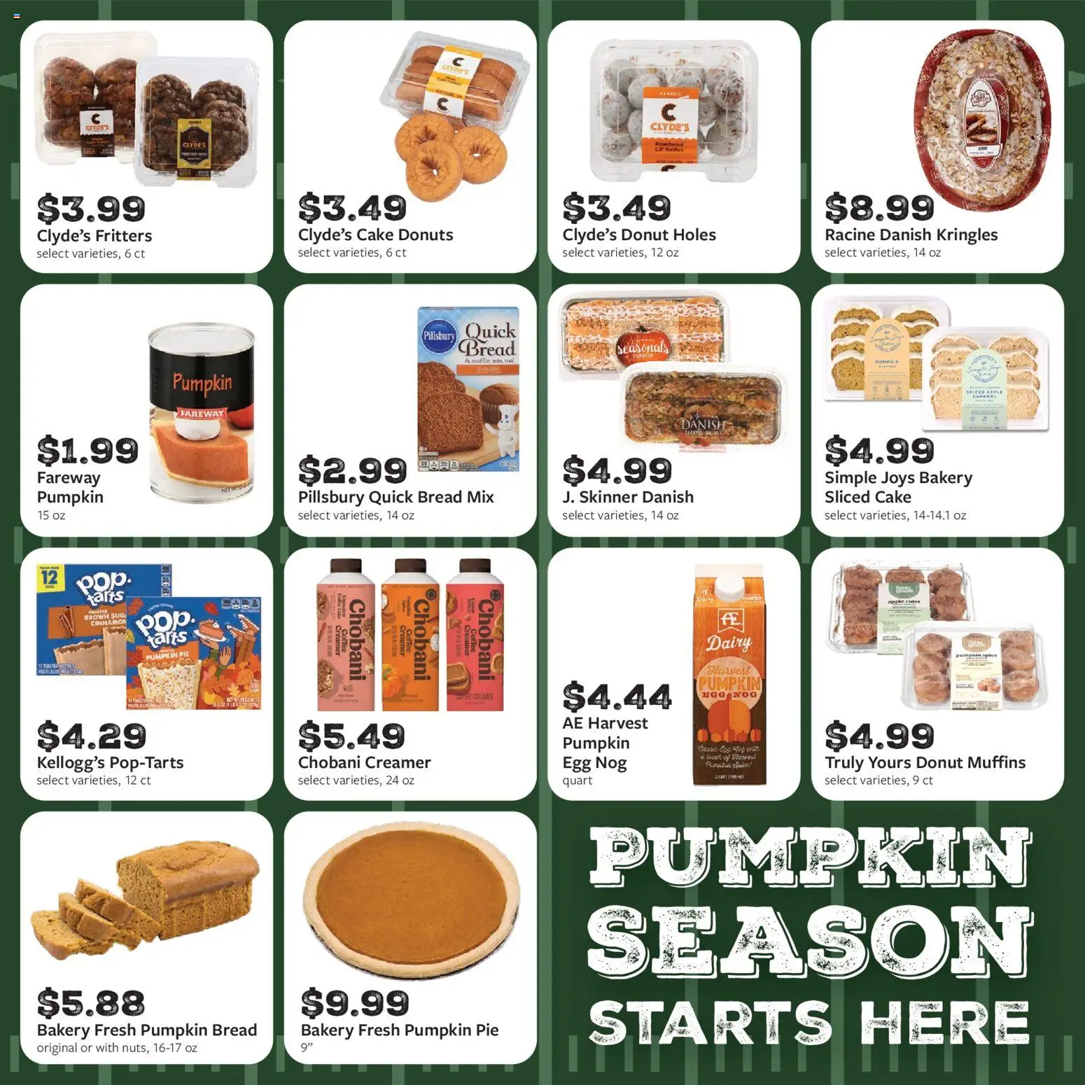 Fareway Weekly Ad - valid from 08/31/2026 | Page: 14 | Products: Bakery, Coffee, Cream, Pumpkin Pie