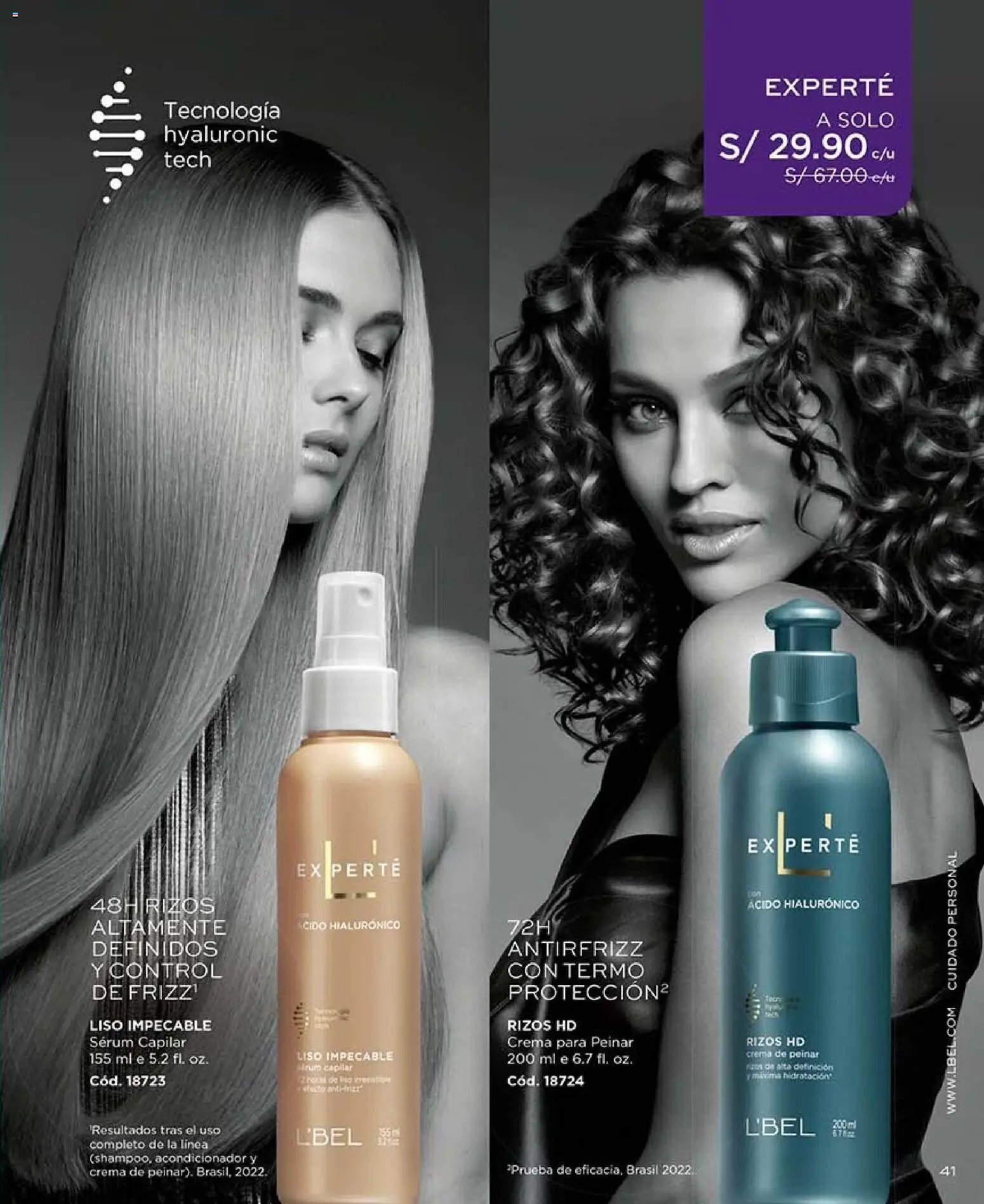 Catálogo L'Bel válido desde 03/10/2026 | Página: 41 | Productos: Acondicionador, Crema