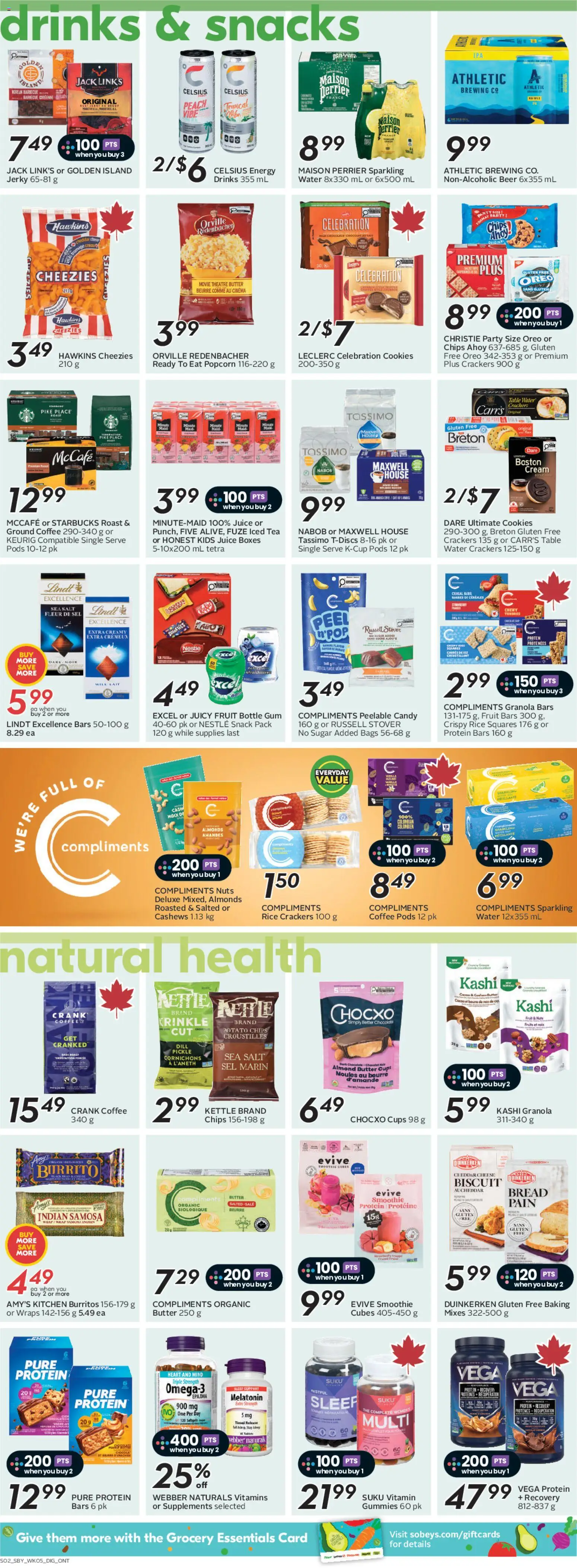 Sobeys flyer valid from 28.05.2026 | Page: 11 | Products: Cookies, Bread, Coffee, Beer