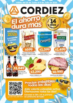 Vista previa Cordiez ofertas válido desde el 25/06/2026