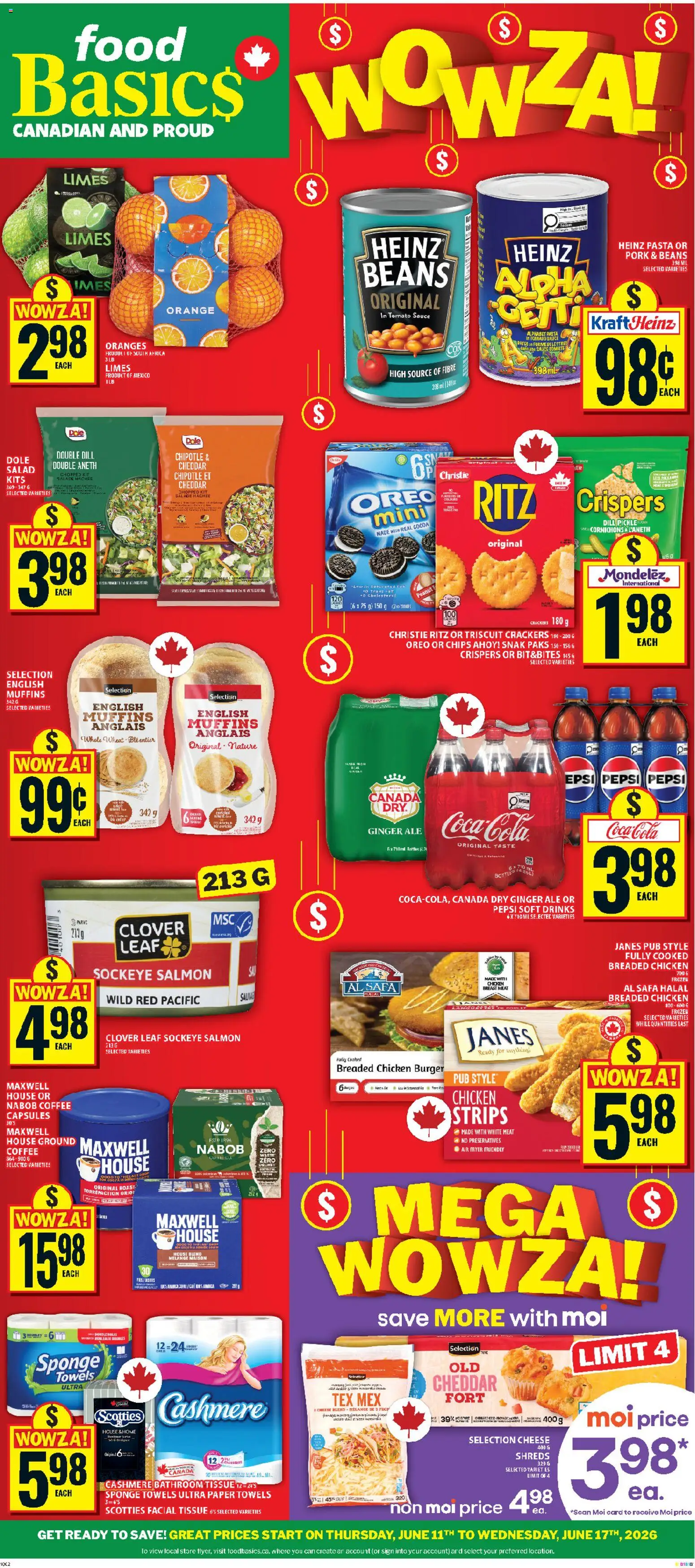 Food Basics flyer valid from 11.06.2026 | Page: 1 | Products: Chips, Fryer, Pork, Oranges