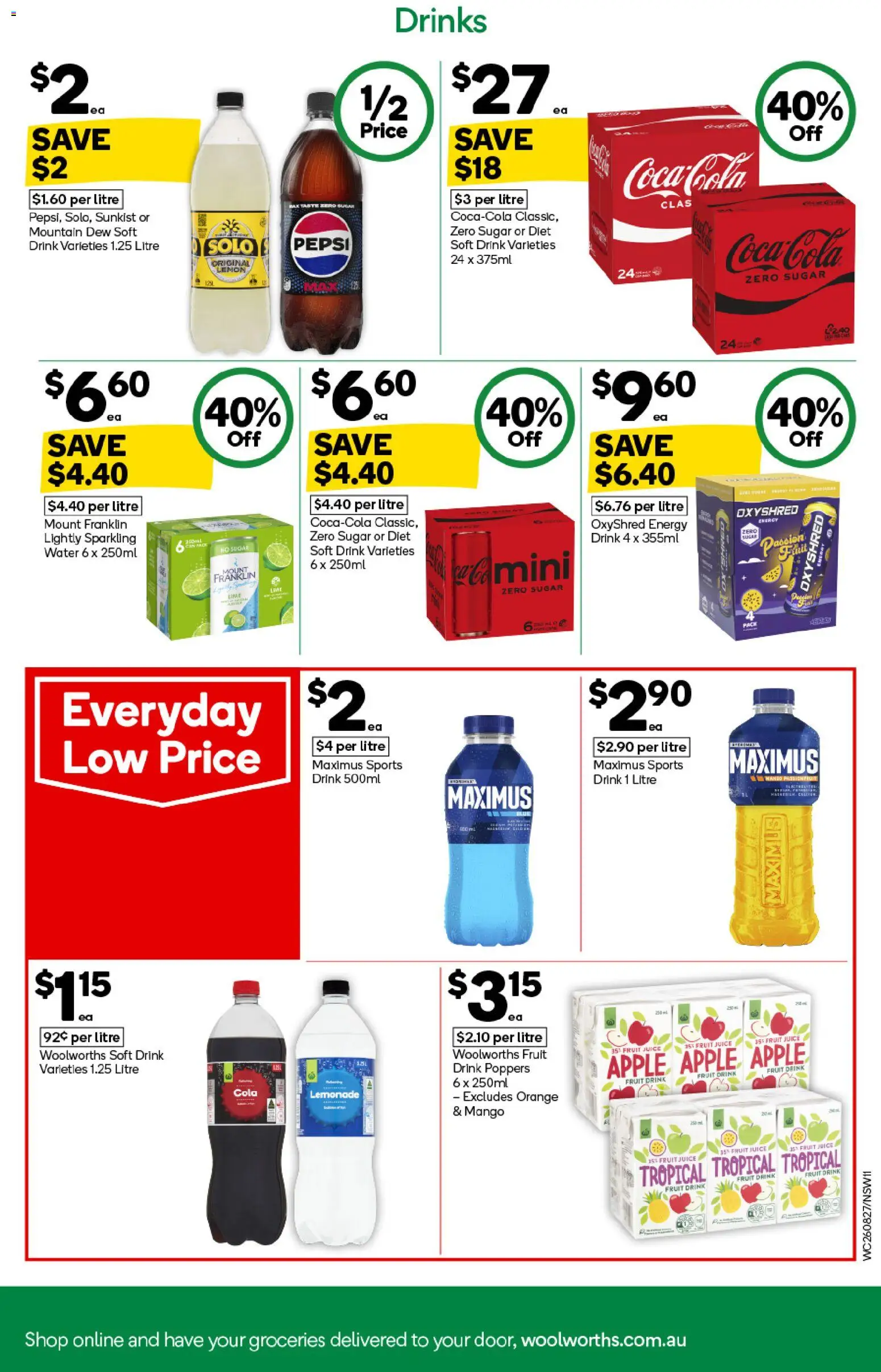 Woolworths catalogue - valid from 26/08/2026 | Page: 11 | Products: Juice, Water, Tropical fruit, Lime
