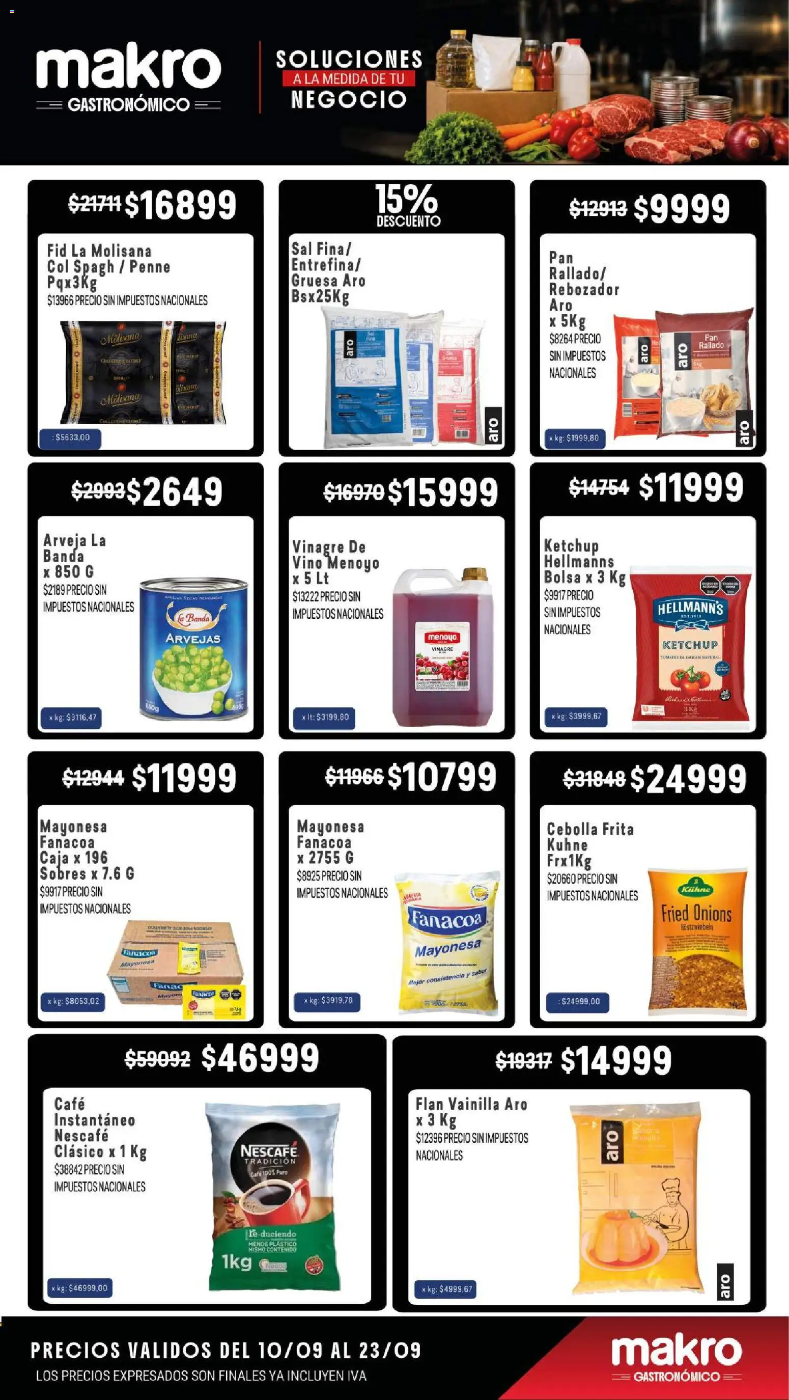 Makro - Ofertas Gastronómicas │ válido desde el 10/09/2026 | Página: 4 | Productos: Arveja, Vainilla, Caja, Ketchup