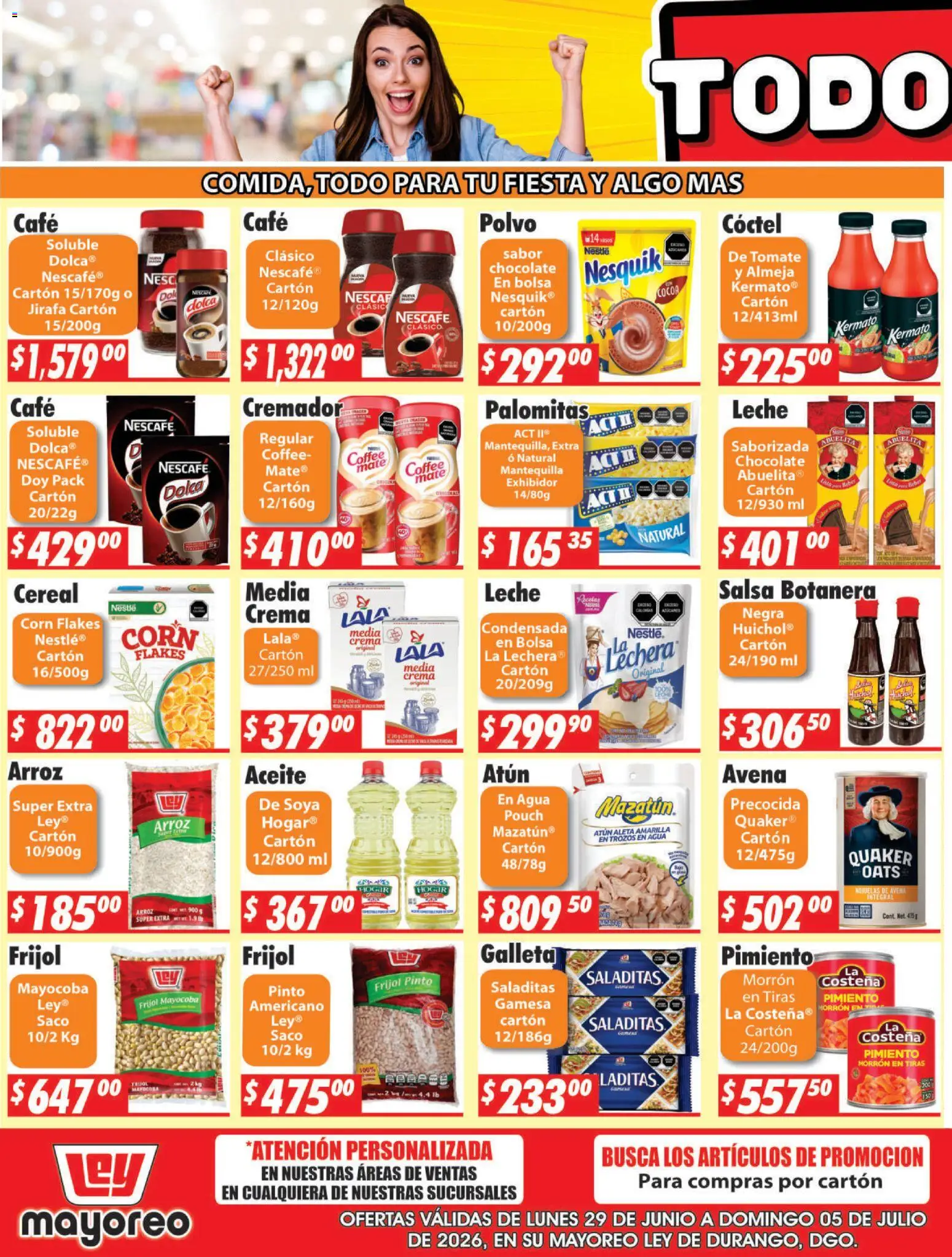 Nuevas ofertas de Casa Ley válidas en toda la República Mexicana desde el 29/06/2026. ¡Encuentra las mejores ofertas en Casa Ley folleto! | Página: 3 | Productos: Avena, Aceite, Café, Arroz