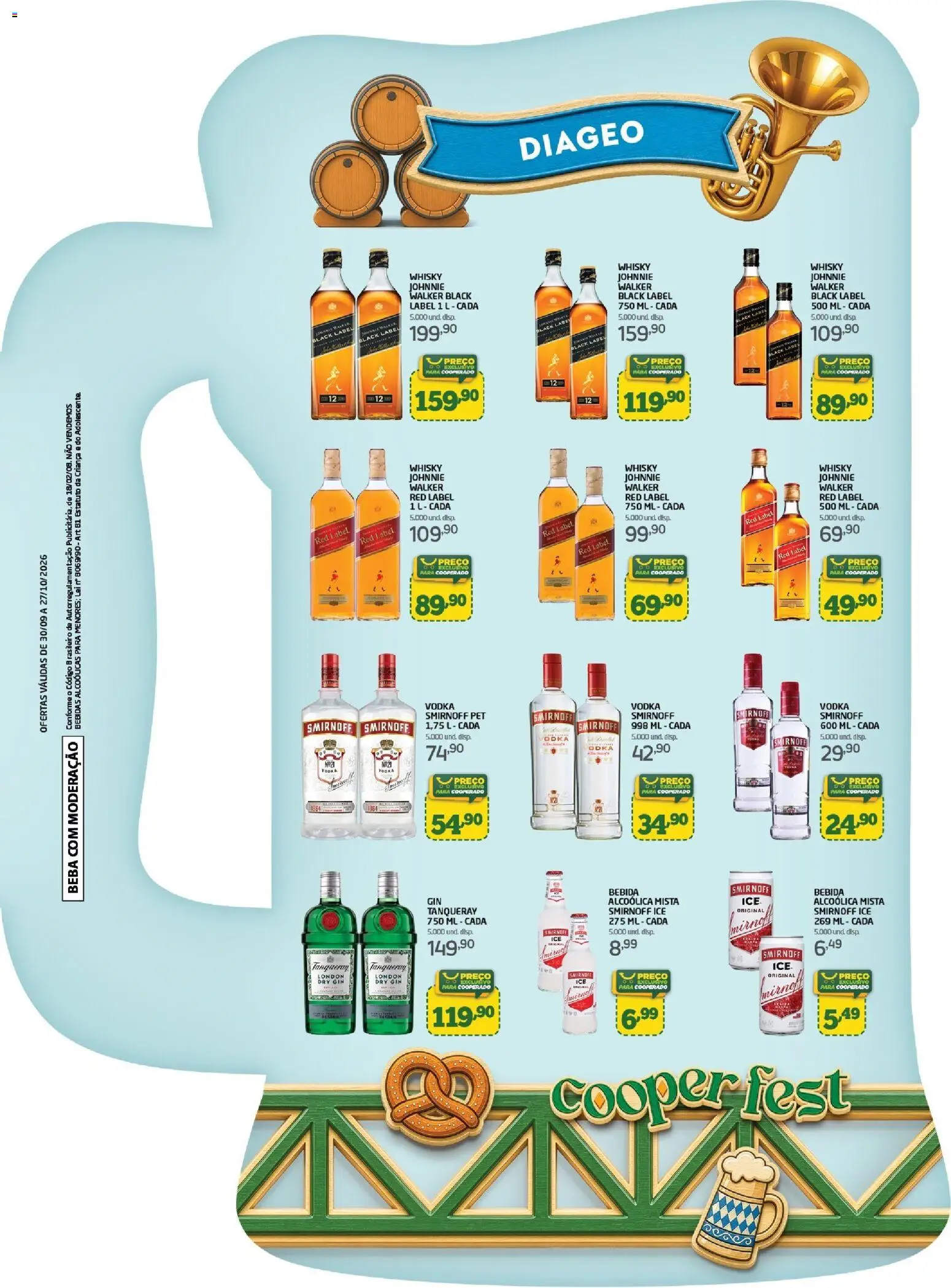Cooper Folheto - válido de 30/09/2026 | Página: 13 | Produtos: Bebidas, Gin, Vodka, Bebida