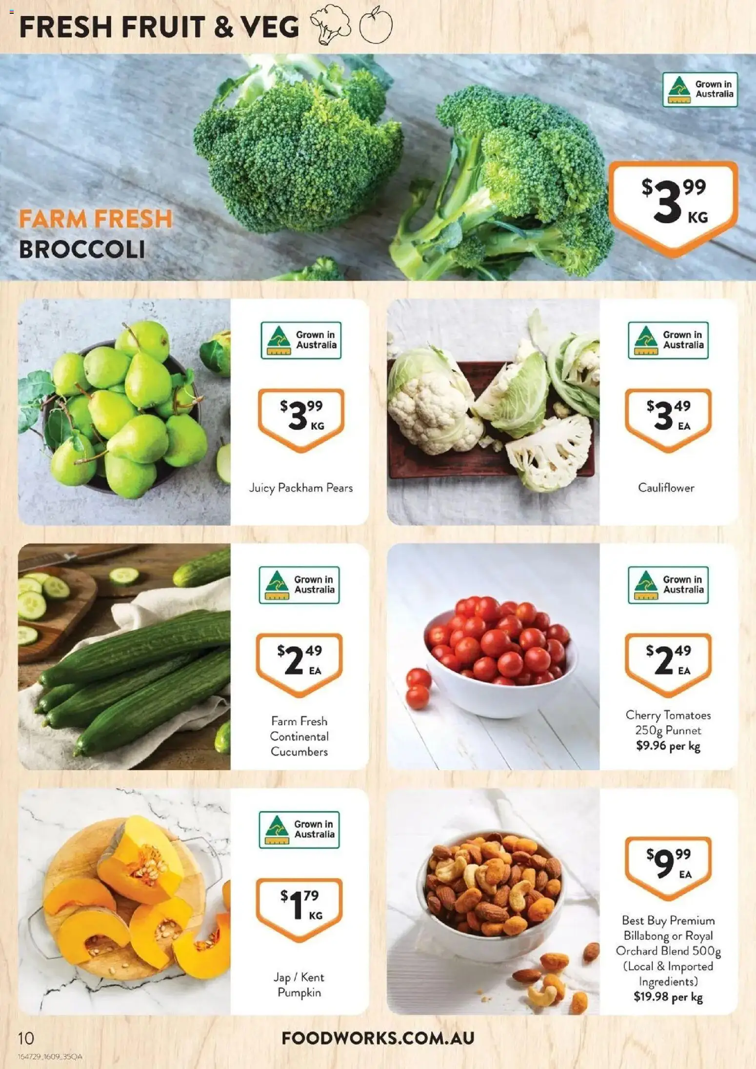 Foodworks catalogue - valid from 16/09/2026 | Page: 10 | Products: Ingredients, Cucumbers, Cauliflower, Cherry tomatoes
