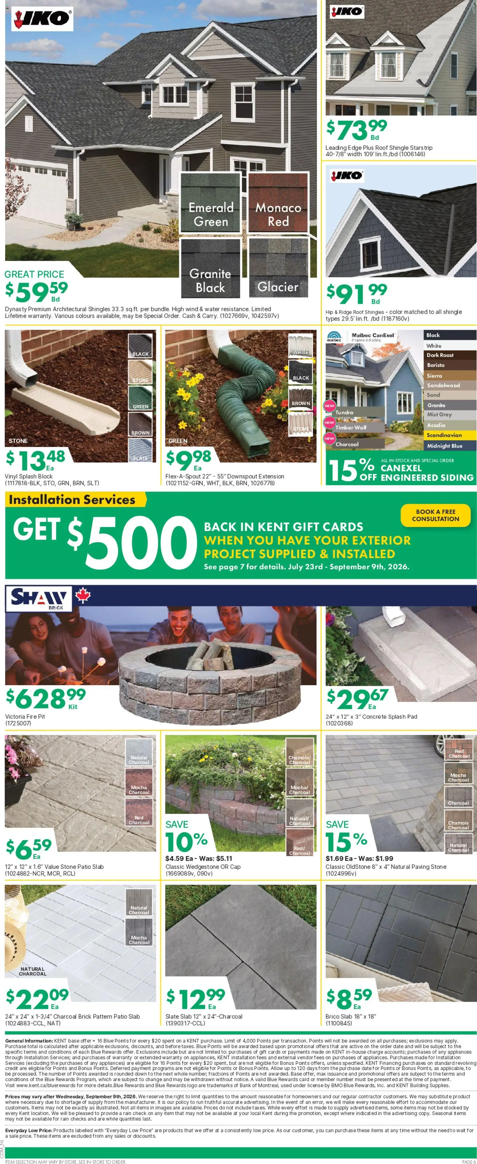 Kent flyer valid from Sep 3, 2026 | Page: 8 | Products: Cap, Water, Roast, Ridge