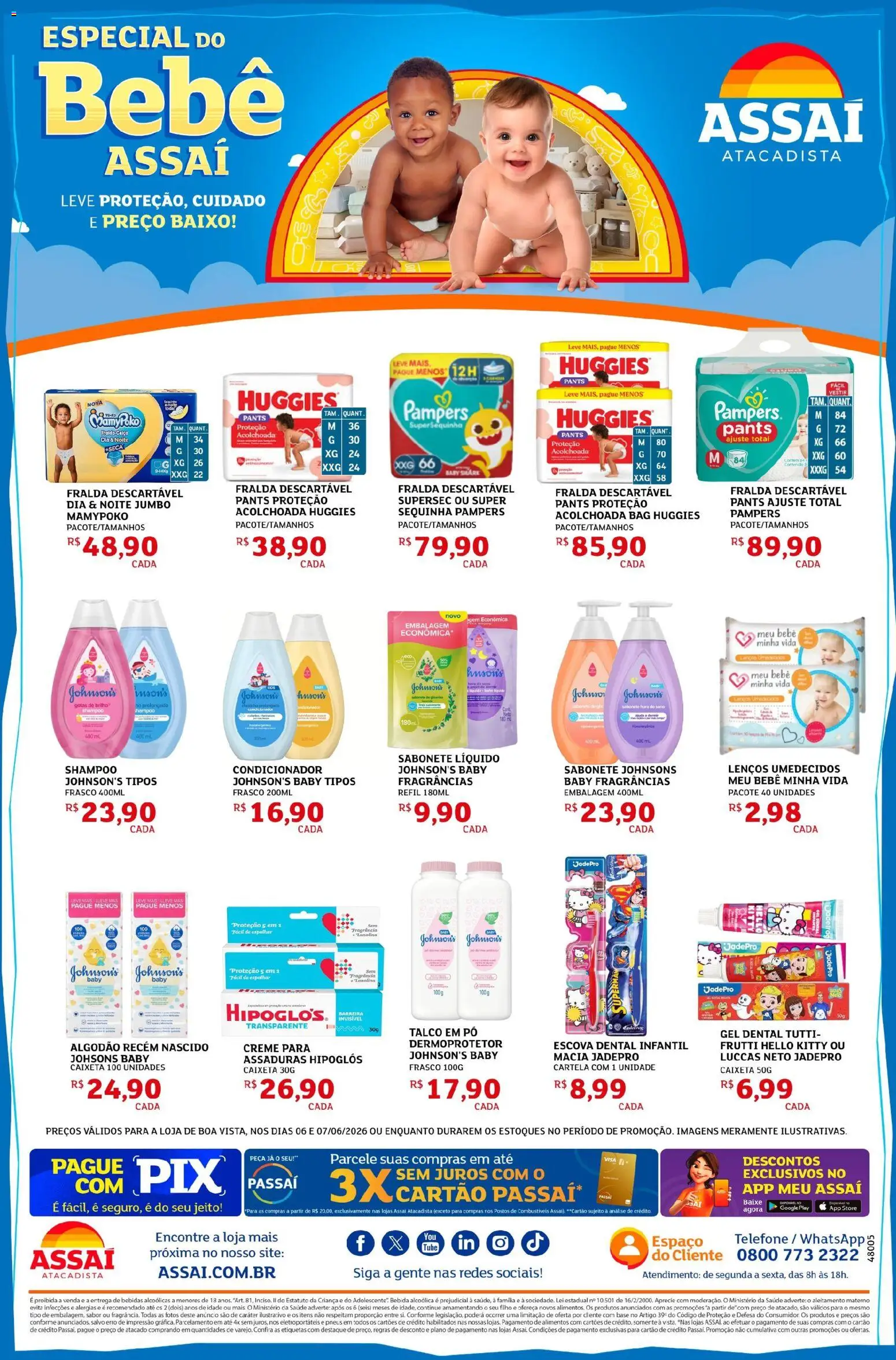 Assaí Atacadista Folheto - válido de 06.06.2026 | Página: 4 | Produtos: Shampoo, Fragrância, Pneus, Telefone