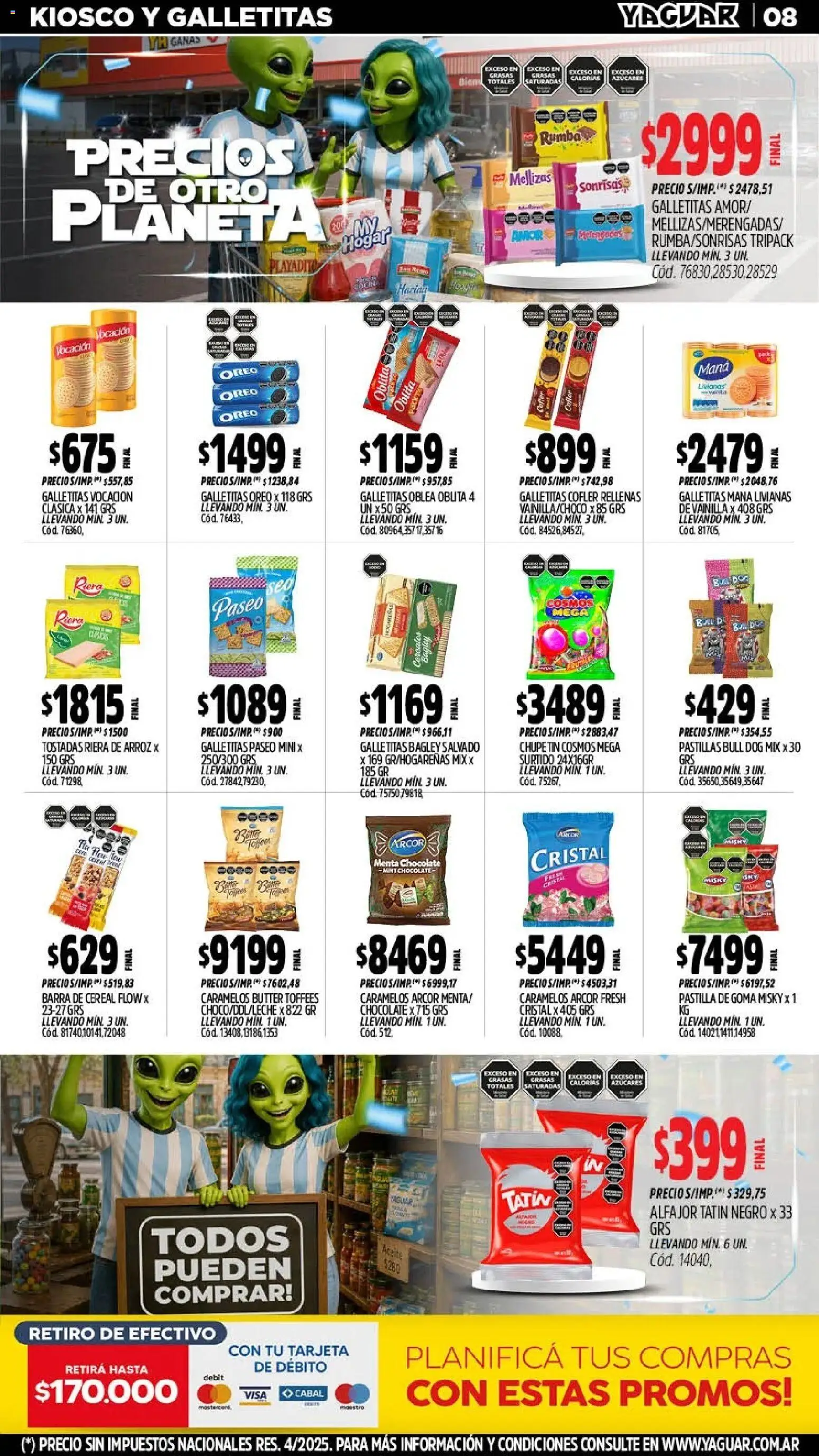 Yaguar - Oferta Semanal Trelew │ válido desde el 06/07/2026 | Página: 11 | Productos: Galletitas, Chocolate, Arroz, Cereales