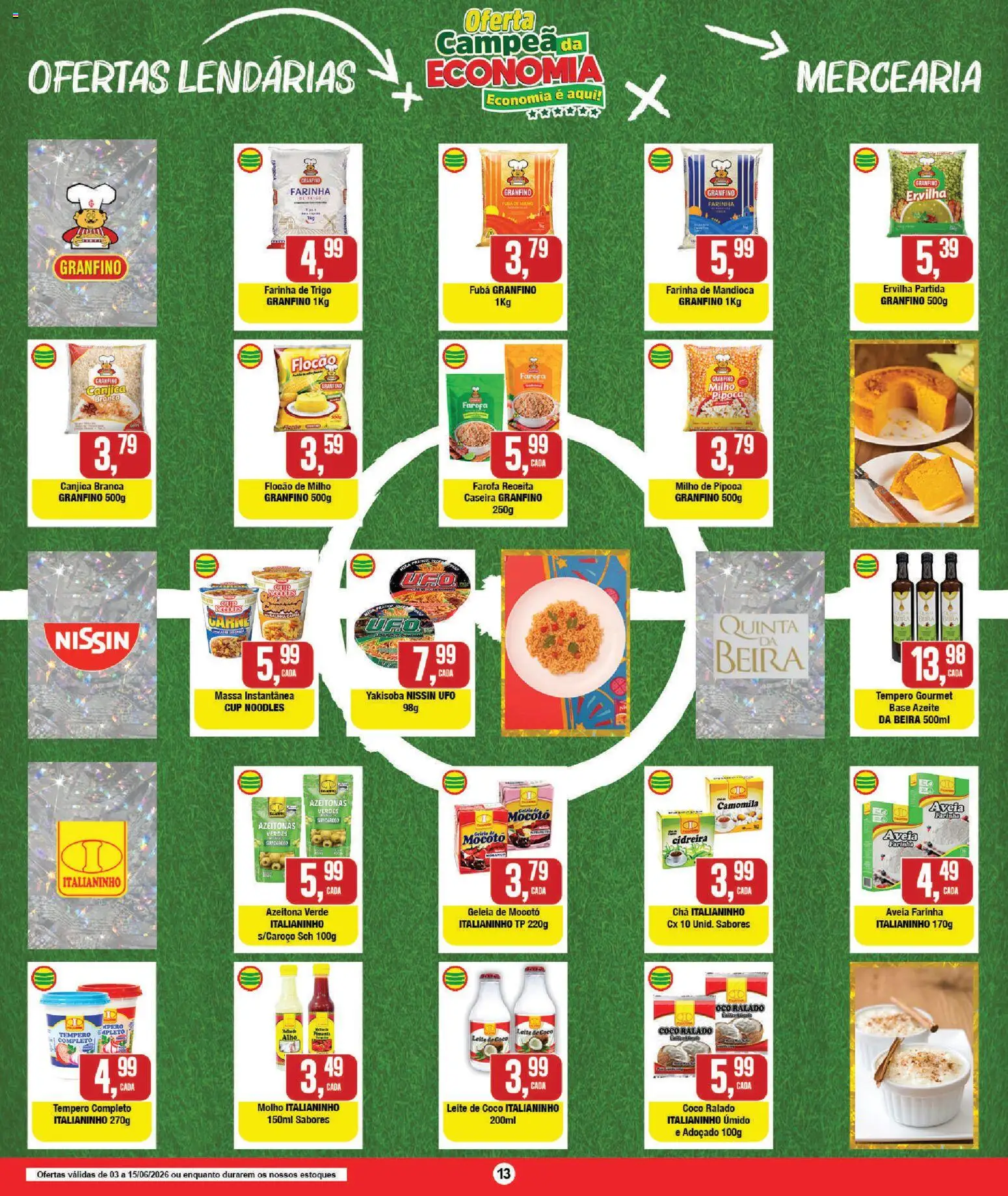 RedEconomia Folheto - válido de 03.06.2026 | Página: 13 | Produtos: Ervilha, Chá, Carne, Aveia