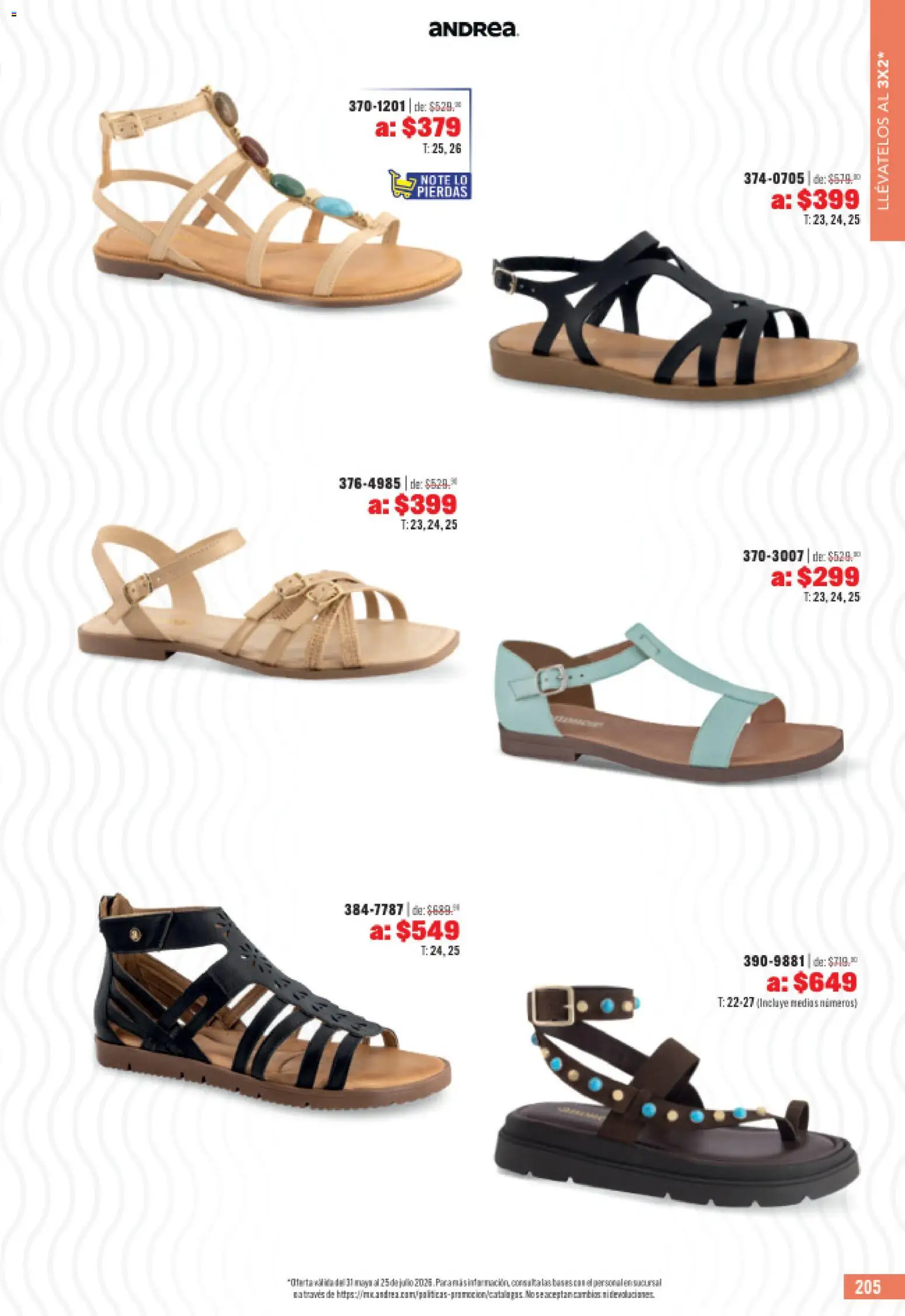Nuevas ofertas de Andrea válidas en toda la República Mexicana desde el 31.05.2026. ¡Encuentra las mejores ofertas en Andrea catálogo Outlet! | Página: 205