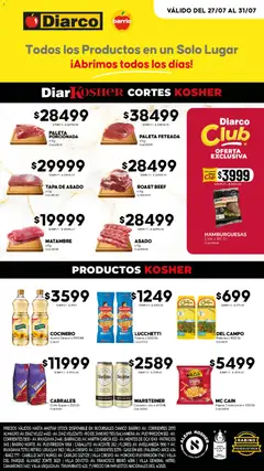Vista previa Diarco - Ofertas Kosher válido desde el 27/07/2026
