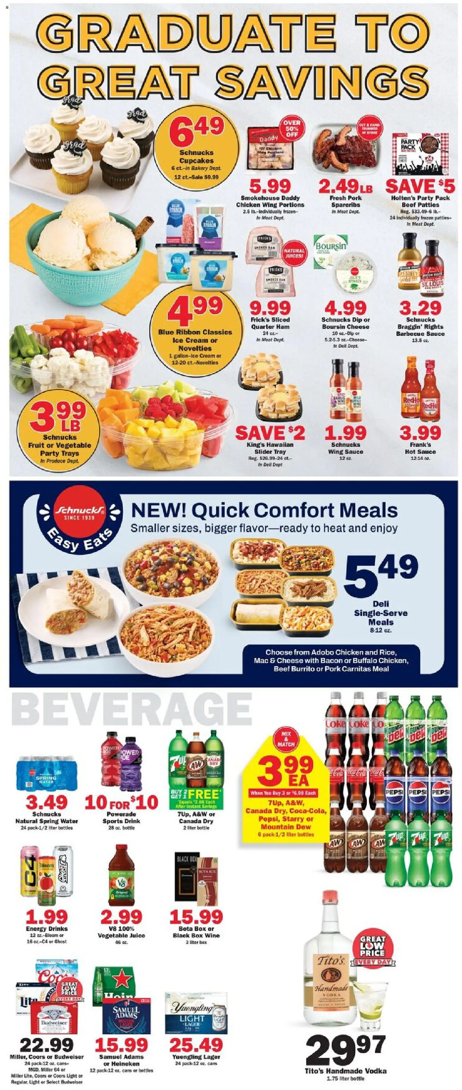 Schnucks Weekly Print Ad - IN - valid from 13.05.2026 | Page: 3 | Products: Box, Cream, Water, Sauce