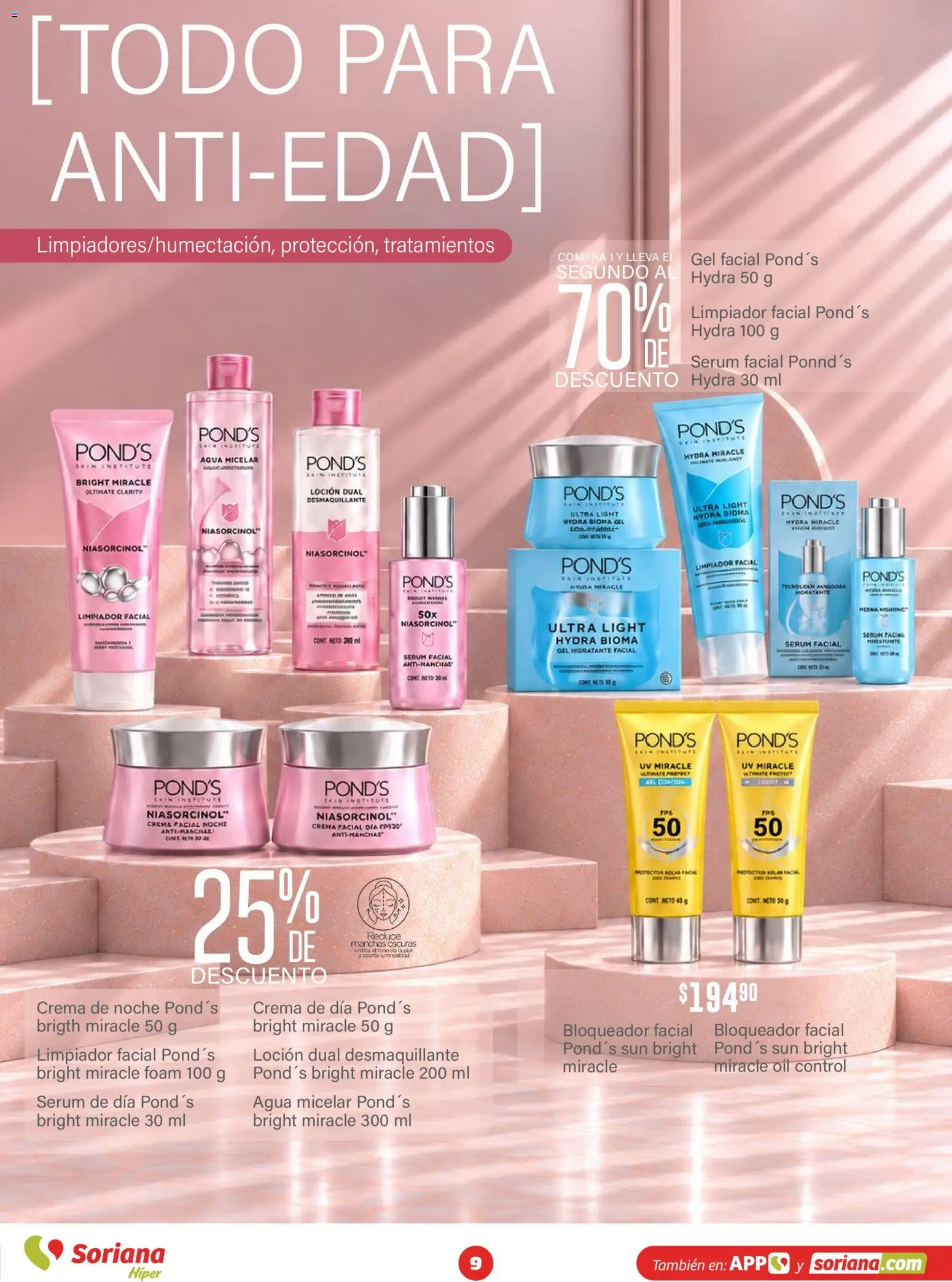 Nuevas ofertas de Soriana válidas en toda la República Mexicana desde el 15/10/2026. ¡Encuentra las mejores ofertas en Soriana folleto Modo #Glowing! | Página: 9