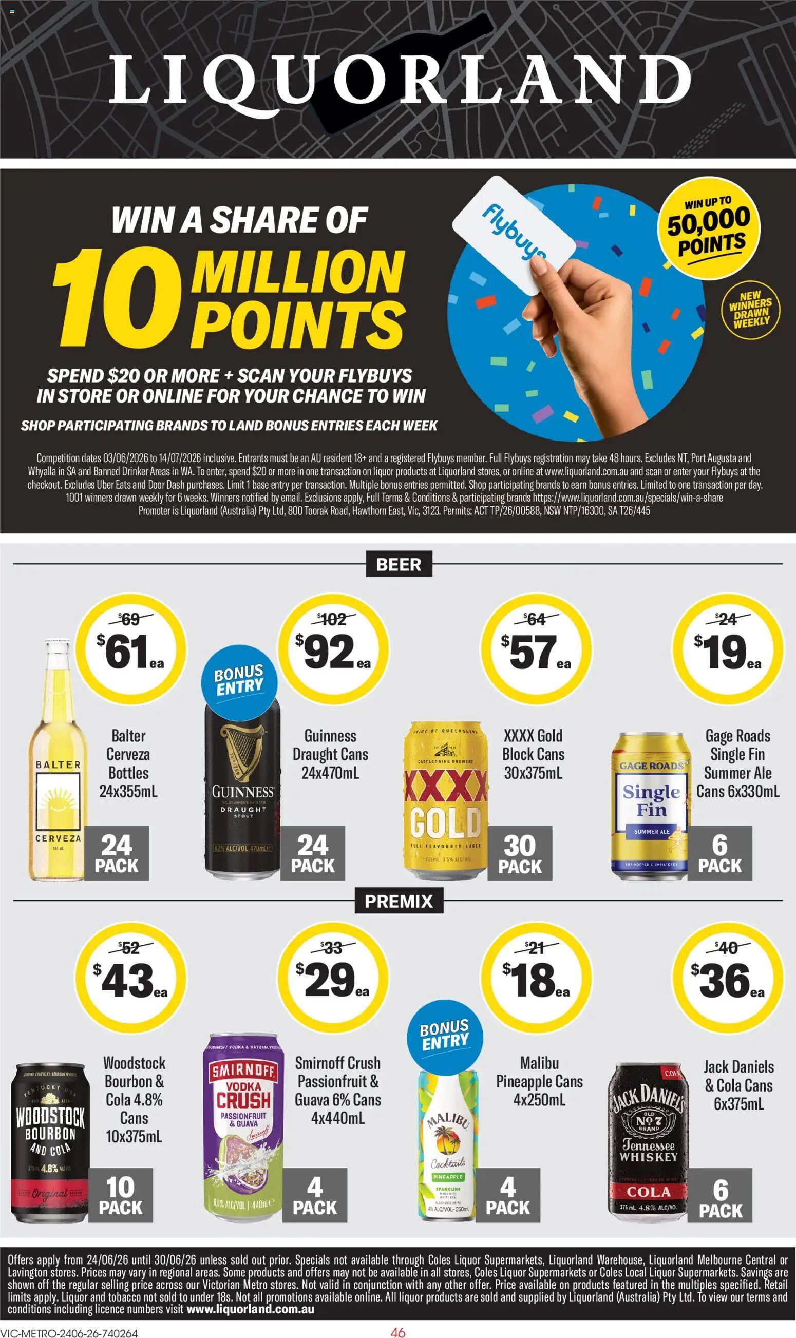 Liquorland catalogue - valid from 24/06/2026 | Page: 1 | Products: Door, Pineapple, Passionfruit, Vodka