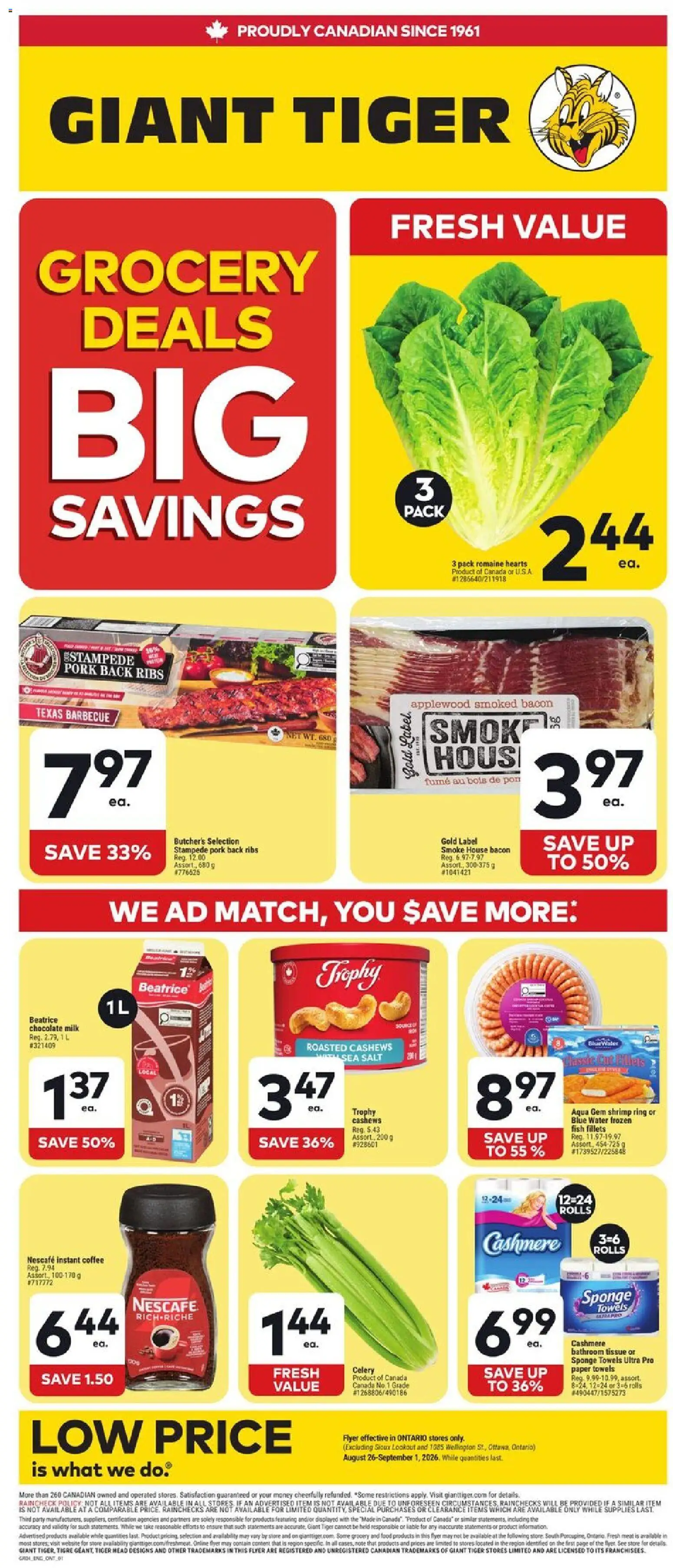 Giant Tiger flyer valid from Aug 26, 2026 | Page: 1