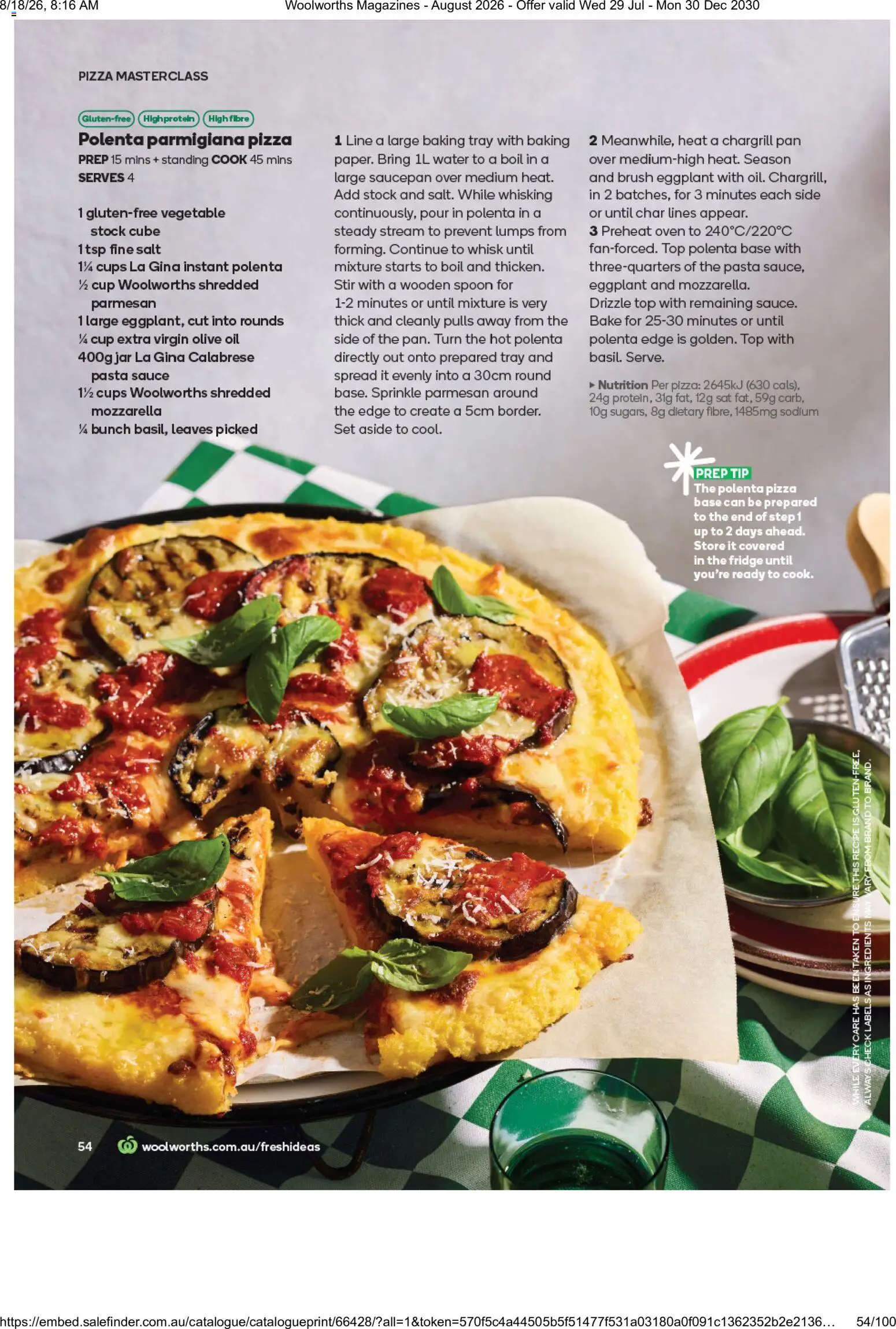 Woolworths catalogue - valid from 01/08/2026 | Page: 54 | Products: Ingredients, Brush, Water, Spread