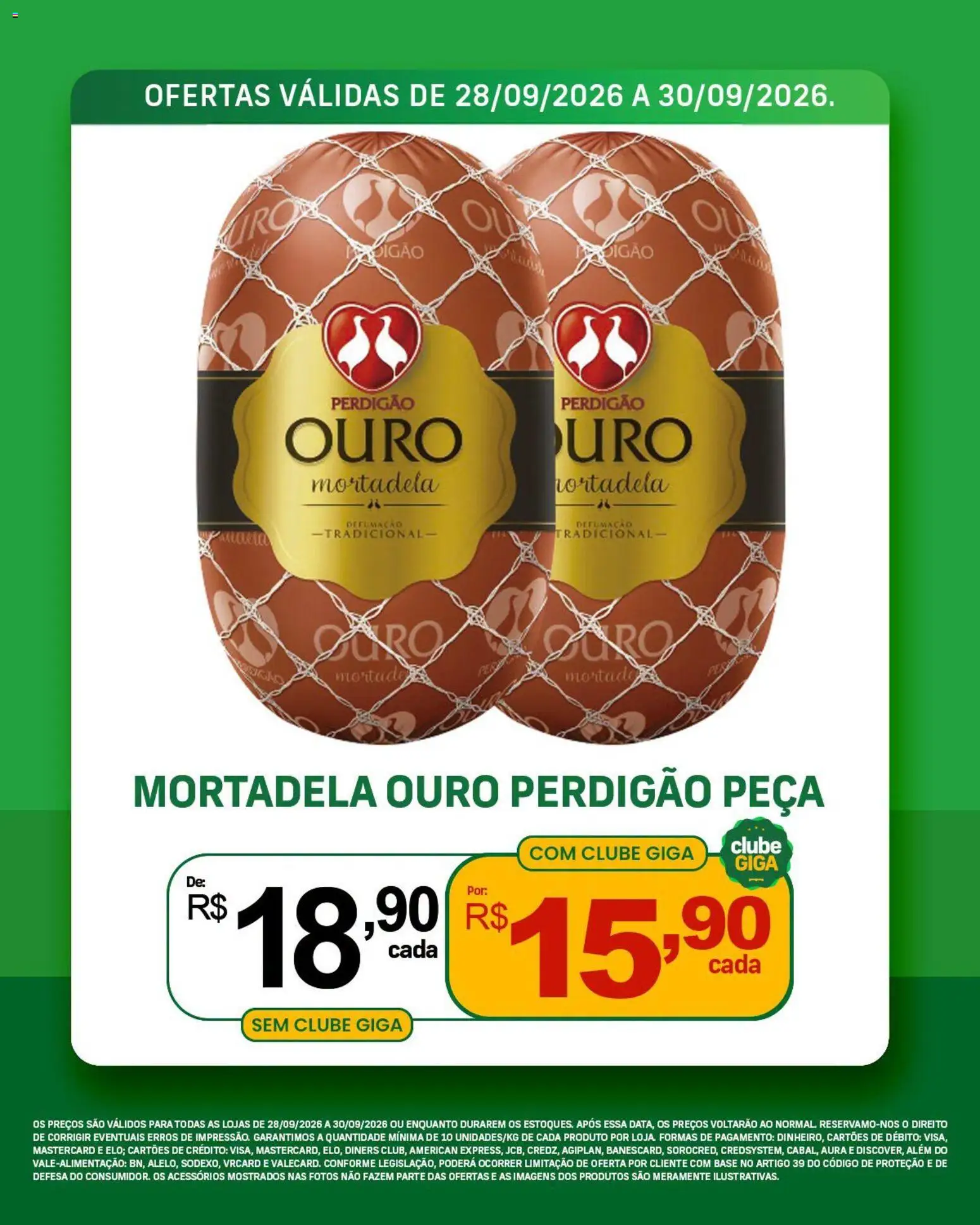 GIGA Atacado Folheto - válido de 28/09/2026 | Página: 6 | Produtos: Mortadela, Base