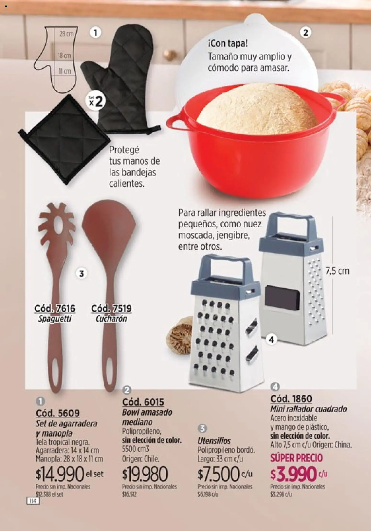 Catálogo Amodil Campaña 12 │ válido desde el 30/06/2026 | Página: 114 | Productos: Rallar, Manopla, Cucharon, Nuez