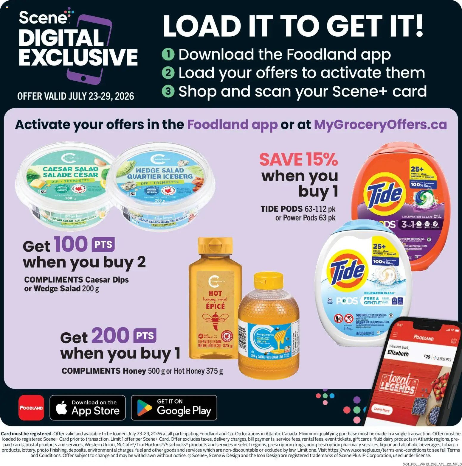 Foodland flyer valid from Jul 23, 2026 | Page: 9 | Products: Salad