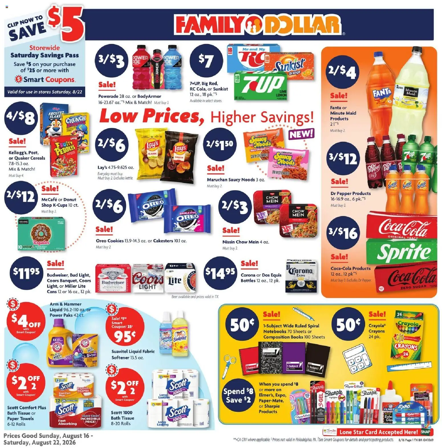 Family Dollar Weekly Ad - valid from 08/16/2026 | Page: 1