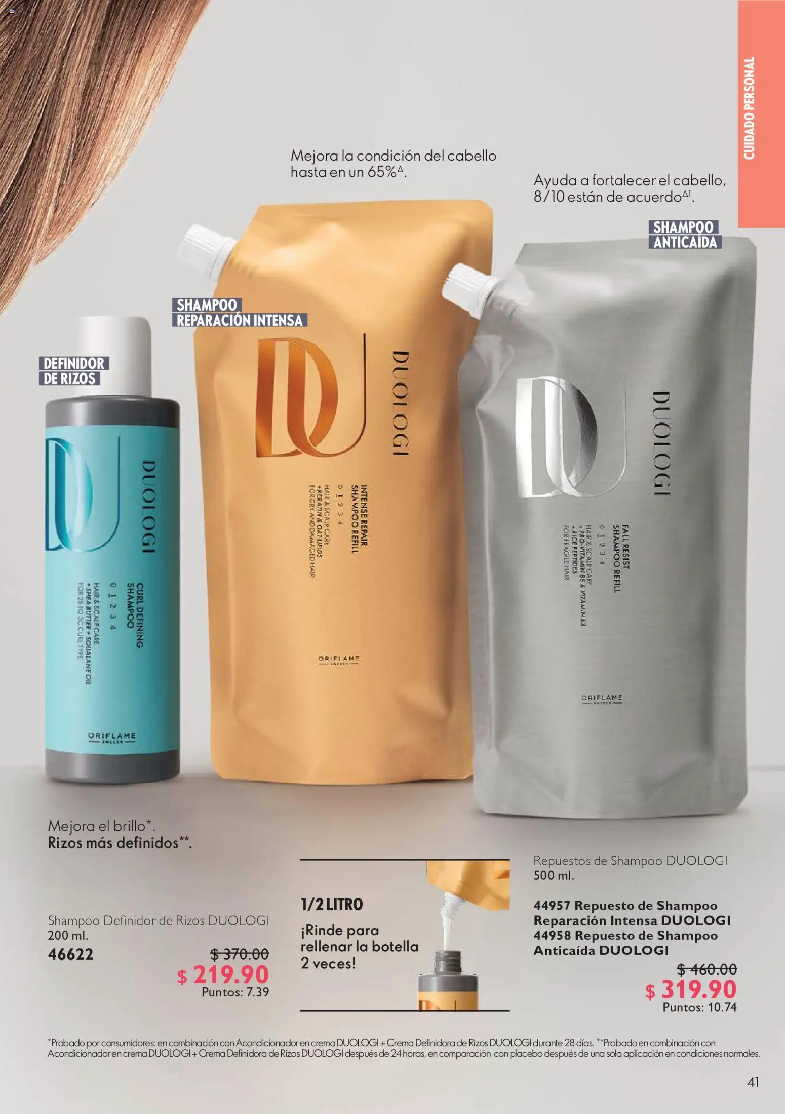 Nuevas ofertas de Oriflame válidas en toda la República Mexicana desde el 01/08/2026. ¡Encuentra las mejores ofertas en Oriflame campaña 11 2026! | Página: 41 | Productos: Brillo, Shampoo, Botella, Acondicionador