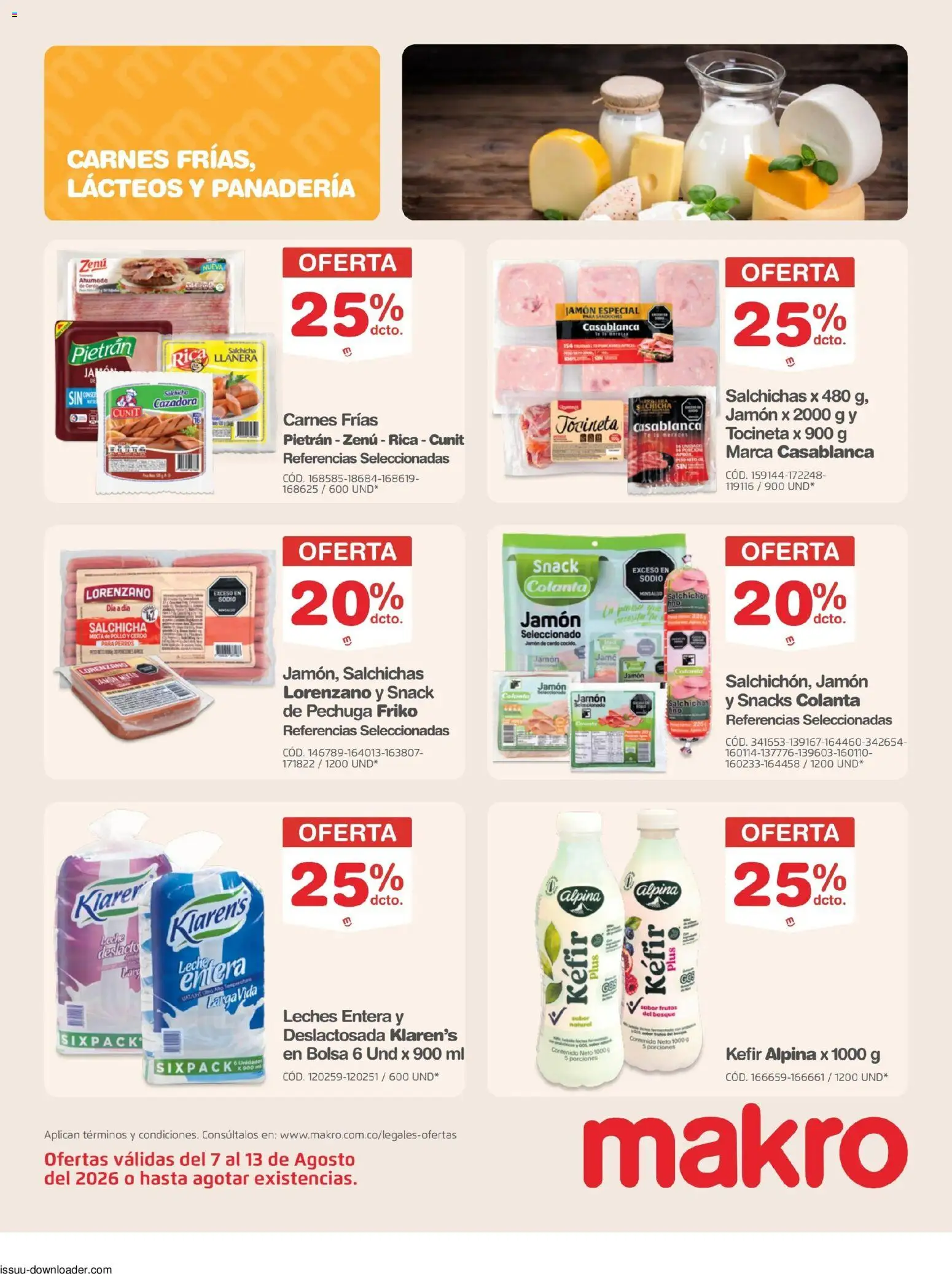 Makro revista - valida desde el 07/08/2026 | Página: 5 | Productos: Cerdo, Kéfir, Salchicha, Salchichas