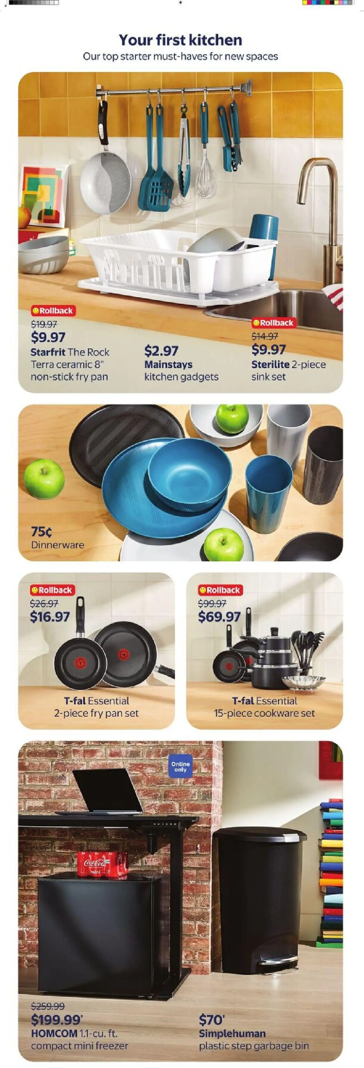 Walmart flyer valid from Jul 30, 2026 | Page: 6 | Products: Cookware set, Freezer, Tools