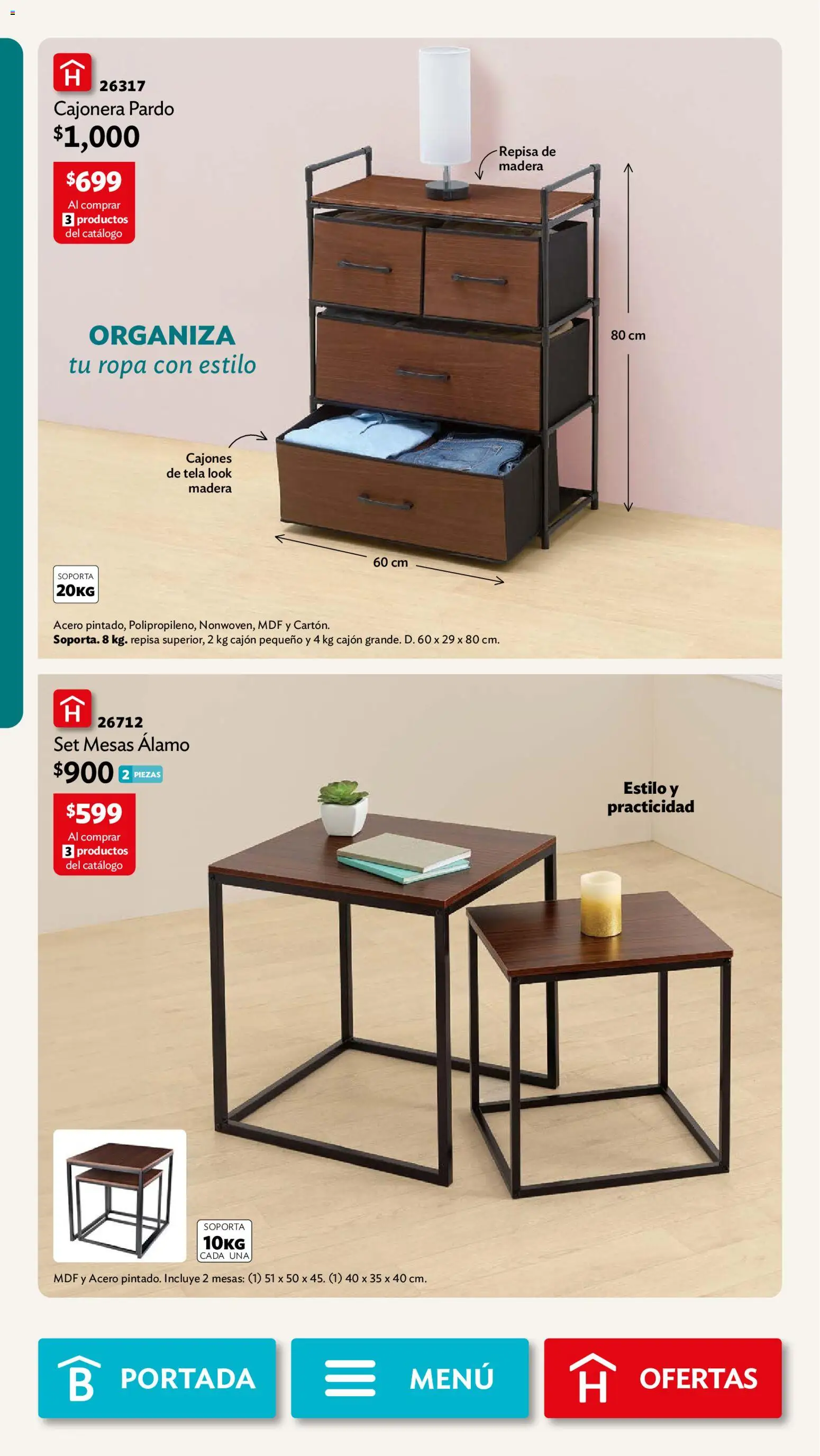 Nuevas ofertas de Betterware válidas en toda la República Mexicana desde el 28/09/2026. ¡Encuentra las mejores ofertas en Betterware campaña 10 2026! | Página: 14 | Productos: Repisa, Ropa, Cajonera