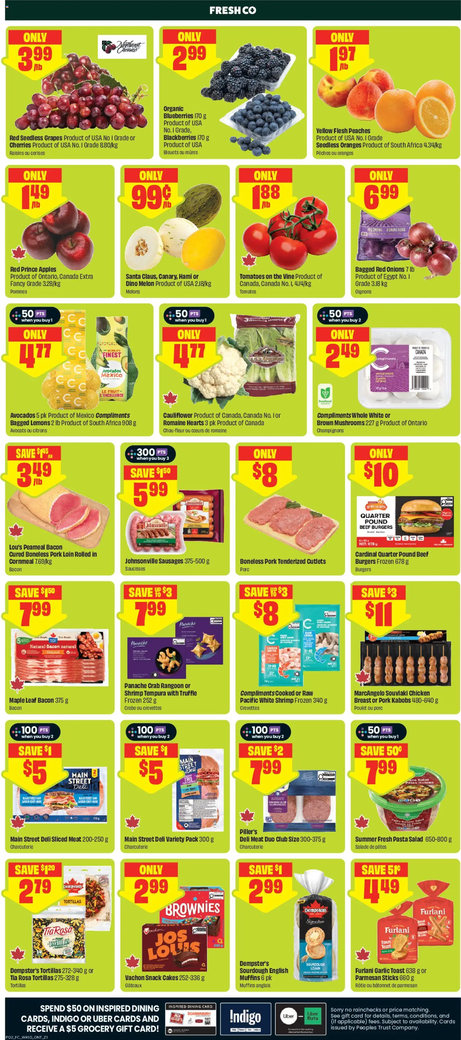 FreshCo flyer valid from Jul 2, 2026 | Page: 3 | Products: Beef, Salami, Chicken, Apples