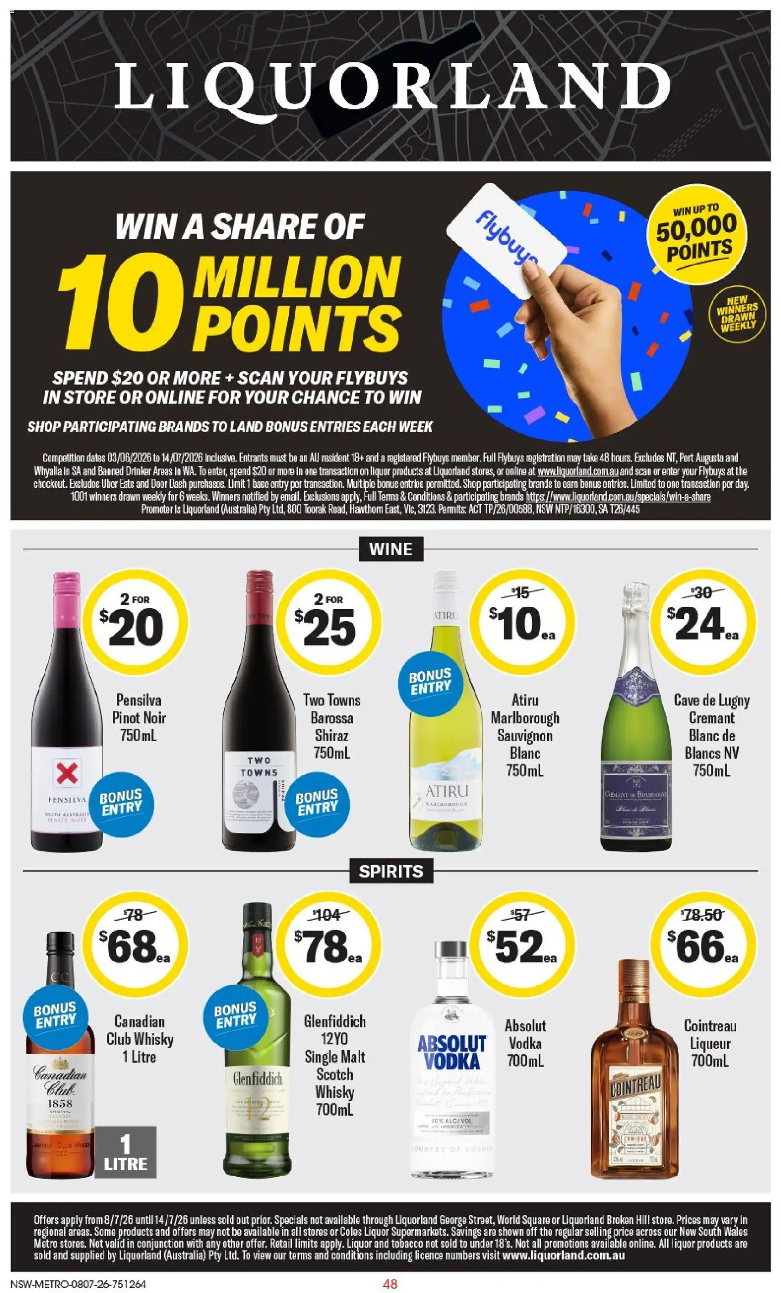 Coles catalogue - valid from 08/07/2026 | Page: 48 | Products: Door, Wine, Vodka, Scotch