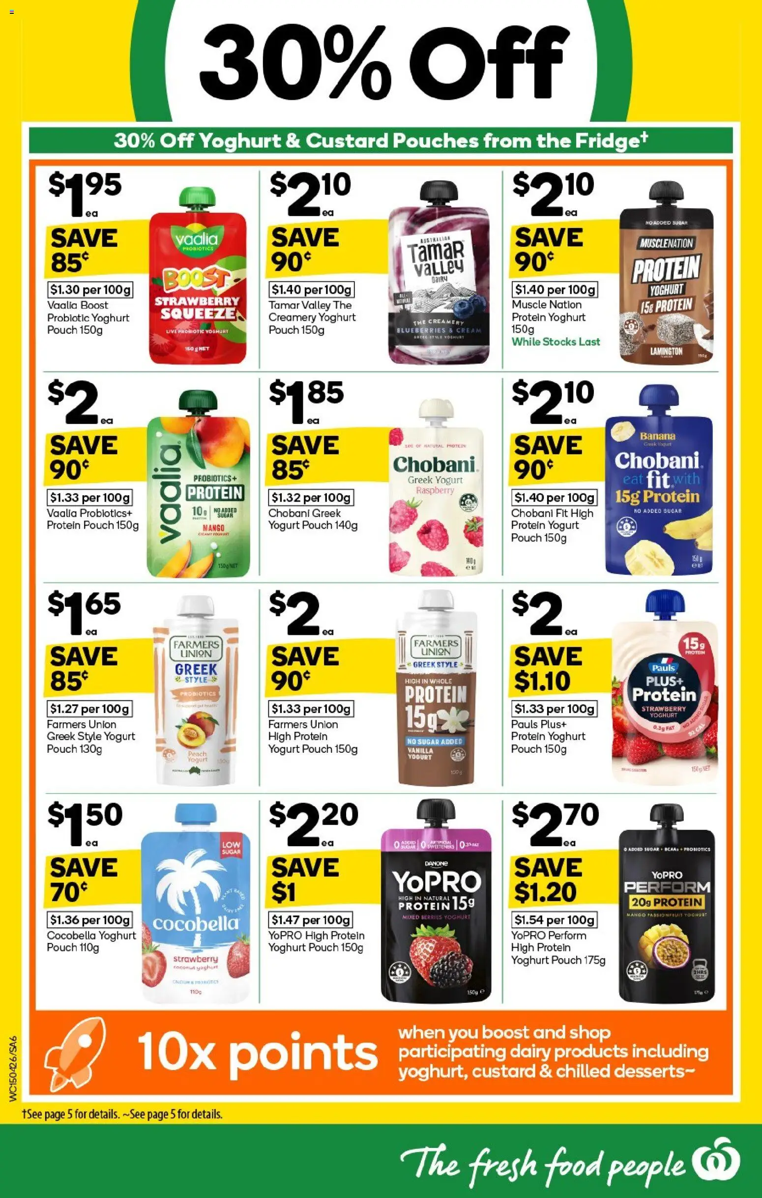 Woolworths catalogue - valid from 15.04.2026 | Page: 6 | Products: Yoghurt, Passionfruit, Raspberry, Fridge