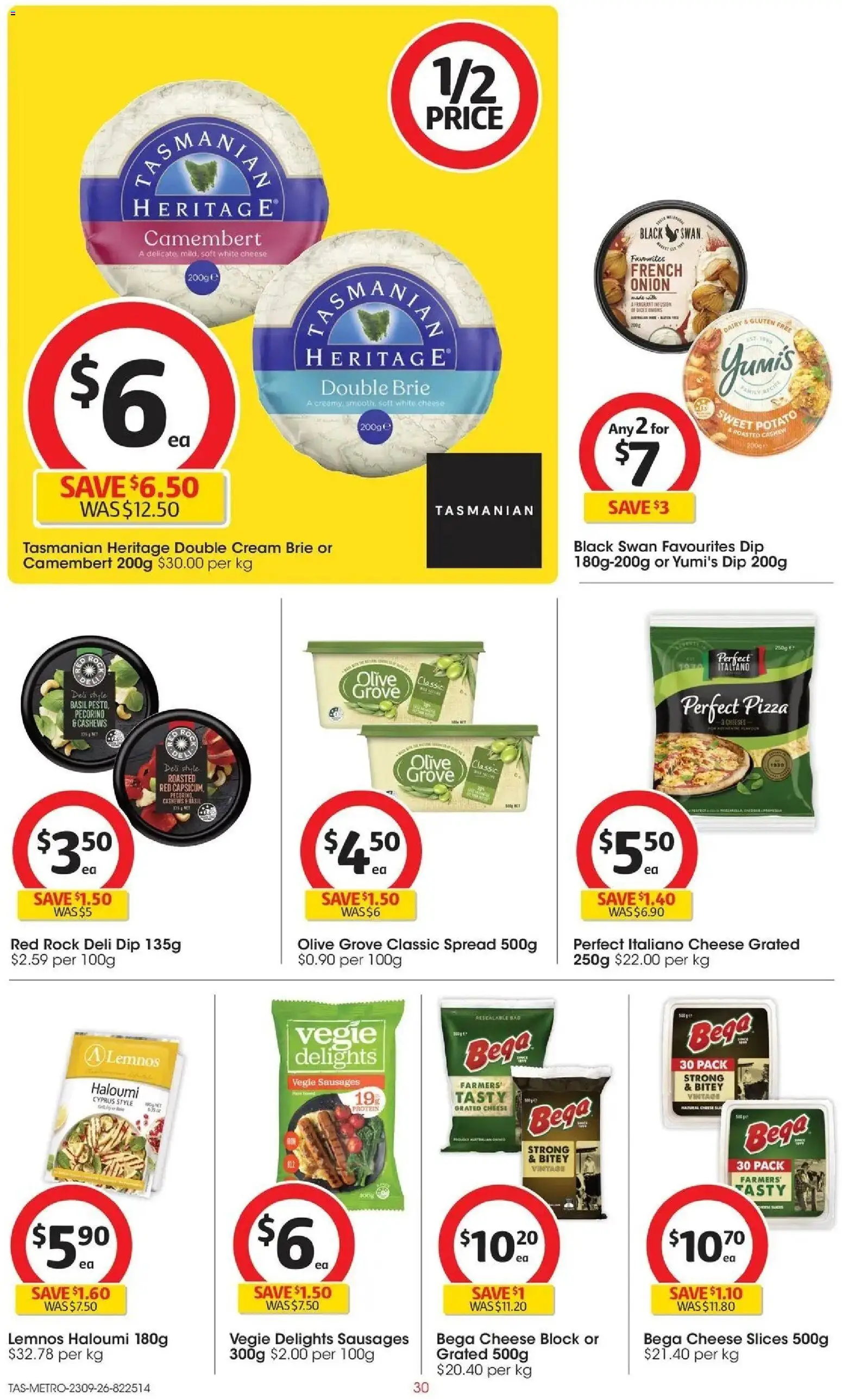 ﻿Coles catalogue valid from 23/09/2026 > Online Australia | Page: 30 | Products: Protein, Cheese, Camembert, White cheese