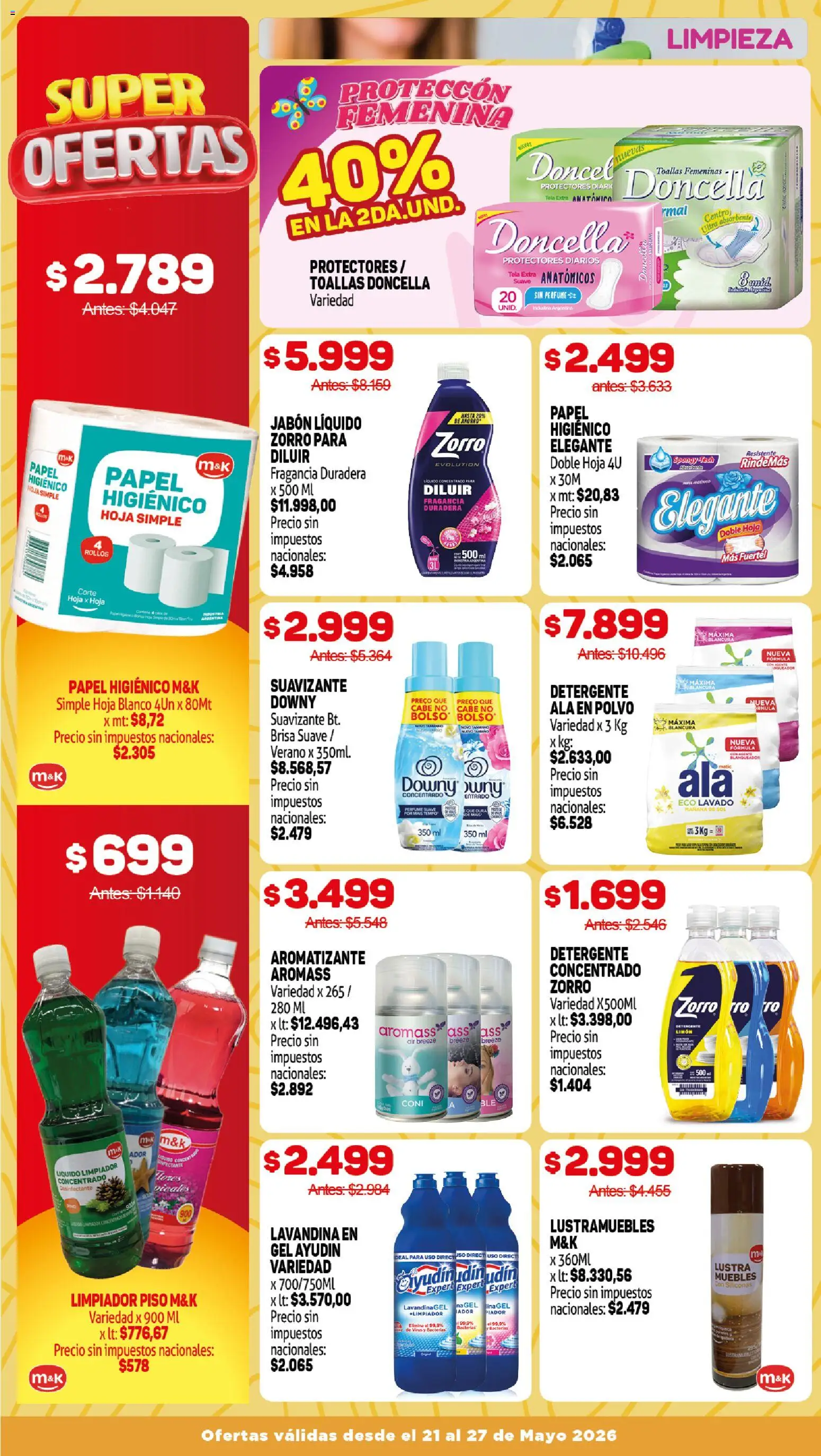 Makro ofertas │ válido desde el 21.05.2026 | Página: 13 | Productos: Lustramuebles, Perfume, Jabón líquido, Bolso