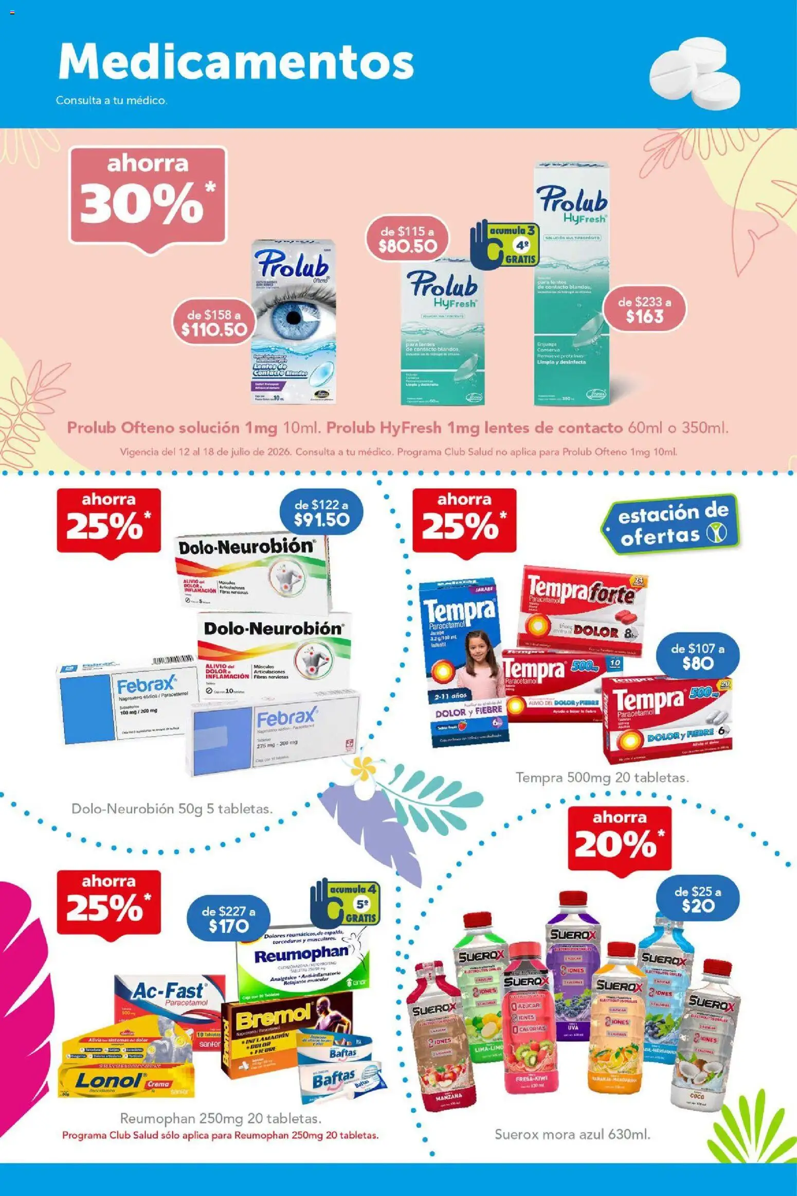 Nuevas ofertas de Farmacia San Pablo válidas en toda la República Mexicana desde el 12/07/2026. ¡Encuentra las mejores ofertas en Farmacia San Pablo catálogo! | Página: 4 | Productos: Azúcar, Lentes, Crema, Manzana