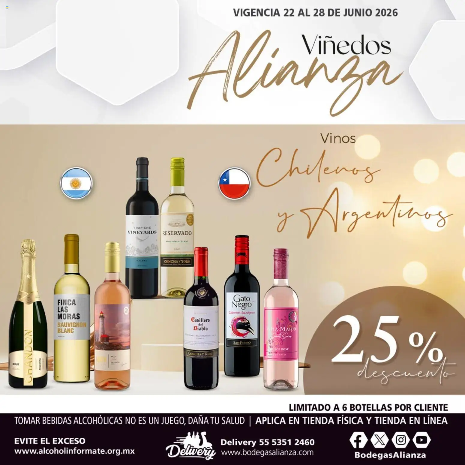 Nuevas ofertas de Bodegas Alianza válidas en toda la República Mexicana desde el 22/06/2026. ¡Encuentra las mejores ofertas en Bodegas Alianza catálogo Viñedos Alianza! | Página: 3