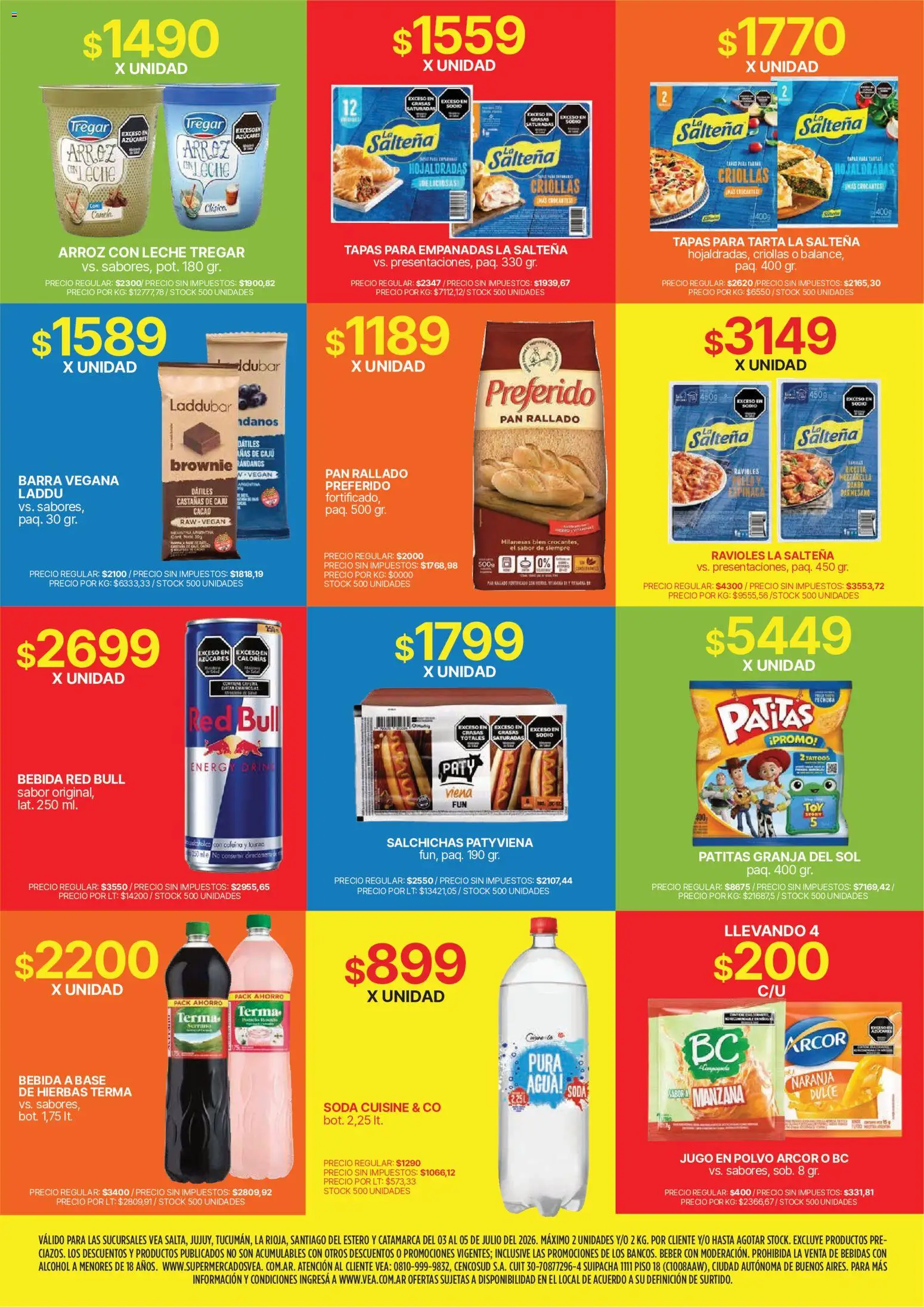 Vea - Fin de semana de Ahorro │ válido desde el 03/07/2026 | Página: 5 | Productos: Polvo, Leche, Pan, Pan rallado