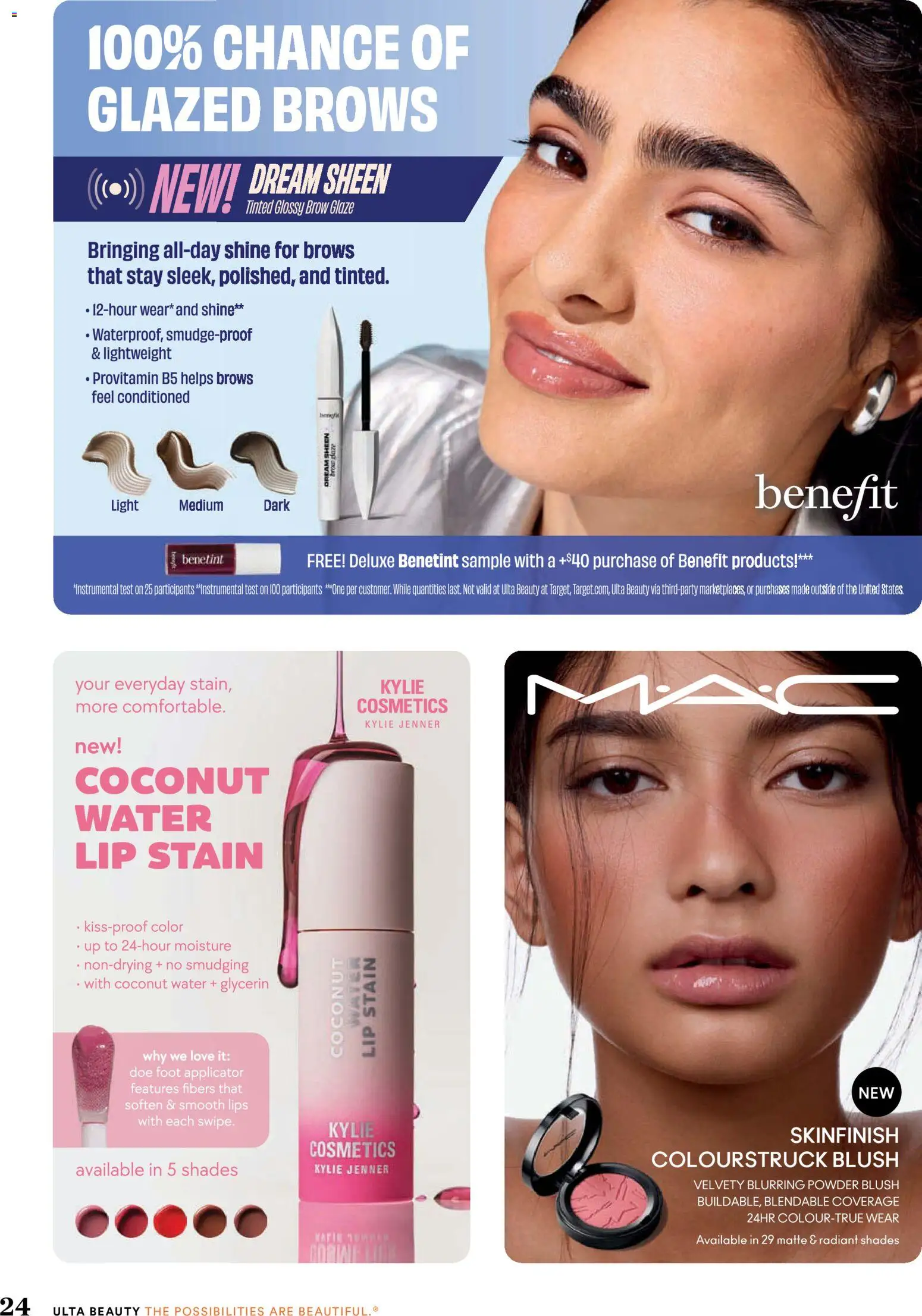 Ulta Beauty Weekly Ad - valid from 17.05.2026 | Page: 24 | Products: Powder, Blush, Lip Stain, Water