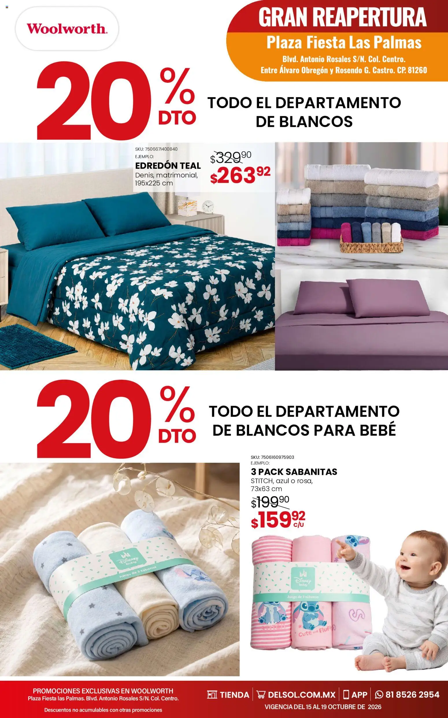 Nuevas ofertas de Del Sol y Woolworth válidas en toda la República Mexicana desde el 15/10/2026. ¡Encuentra las mejores ofertas en Del Sol y Woolworth catálogo 5 Días de Grandes Promociones - Los Mochis! | Página: 13
