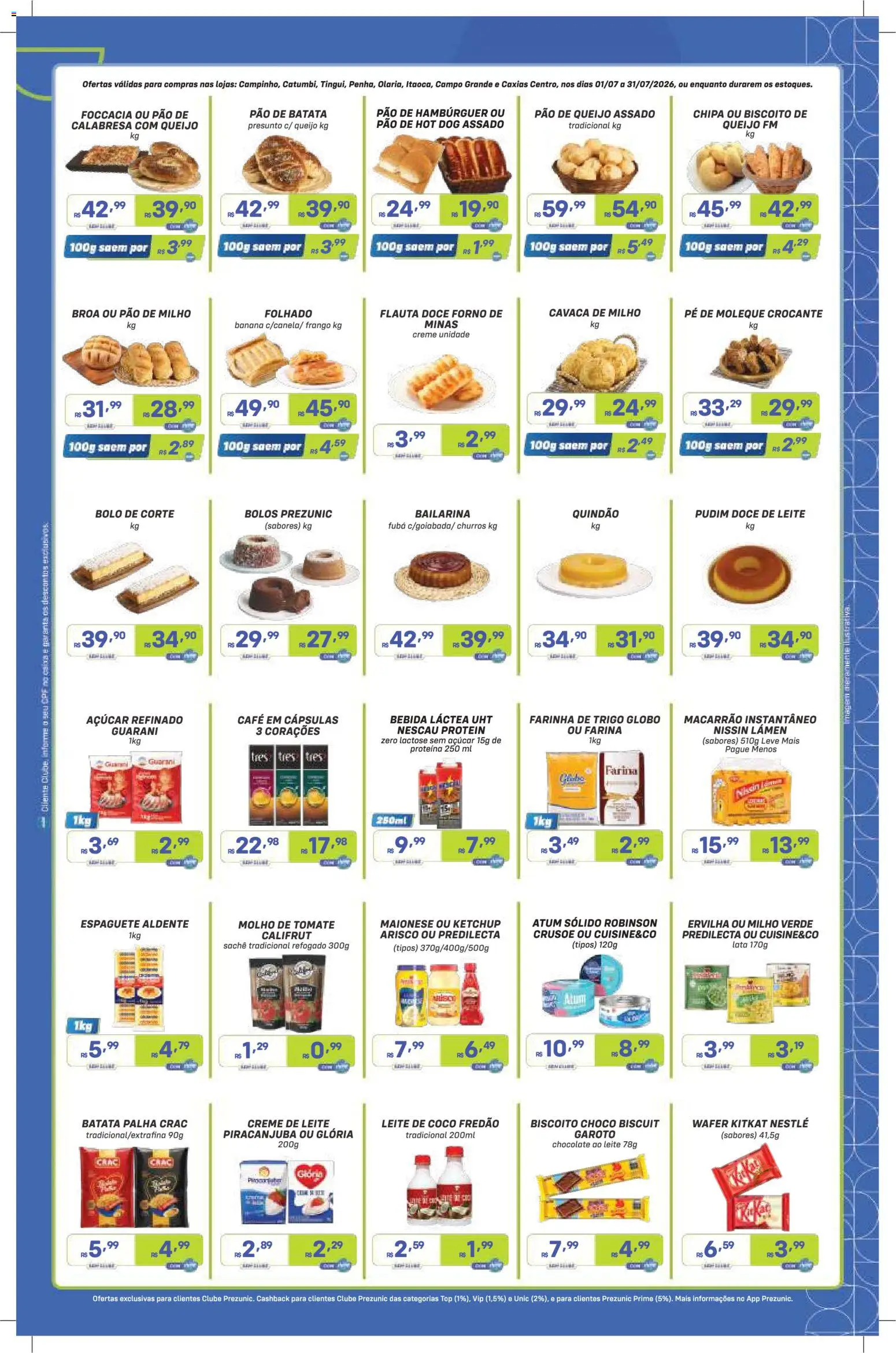 Prezunic Folheto - válido de 01/07/2026 | Página: 3 | Produtos: Forno, Milho verde, Nescau, Maionese