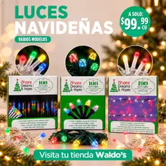 Vista previa de Waldo's catálogo Luces navideñas, nuevo folleto de la tienda, válido en México a partir del 22/09/2026