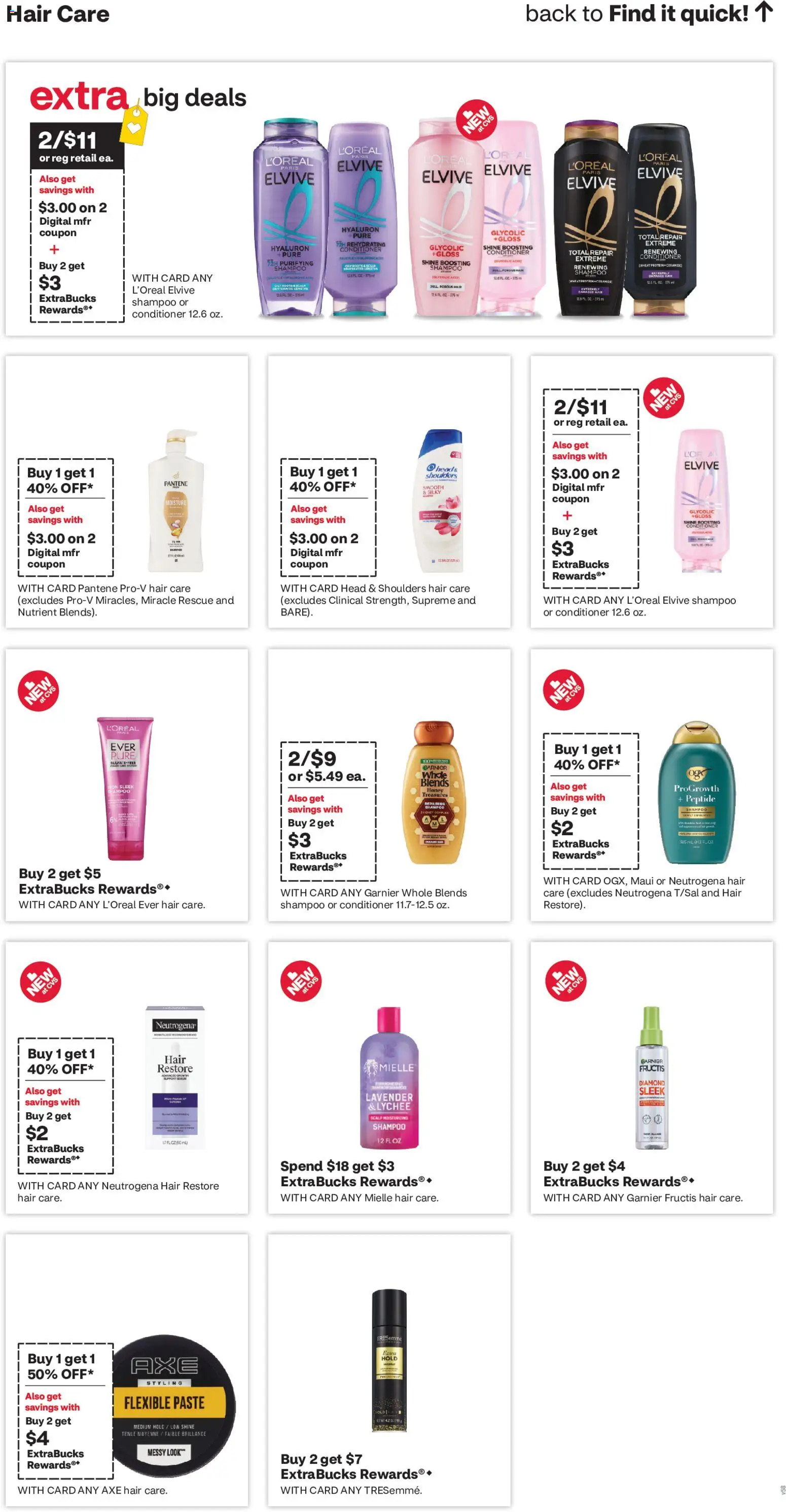 CVS Pharmacy Weekly Ad - MI - valid from 31.05.2026 | Page: 33 | Products: Axe, Shampoo, Conditioner, Iron