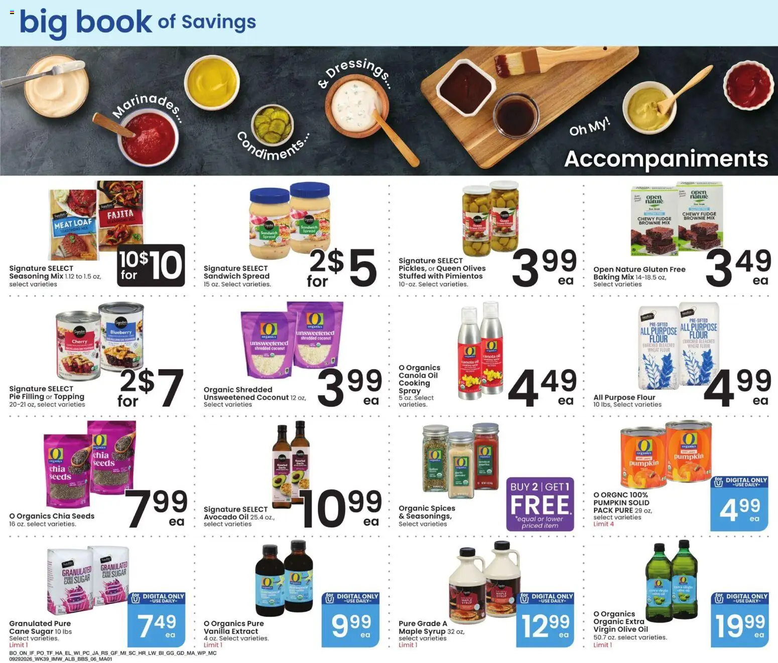 Albertsons Big Book of Savings - valid from 09/29/2026 | Page: 6 | Products: Meat, Olive oil, Pumpkin, Canola oil